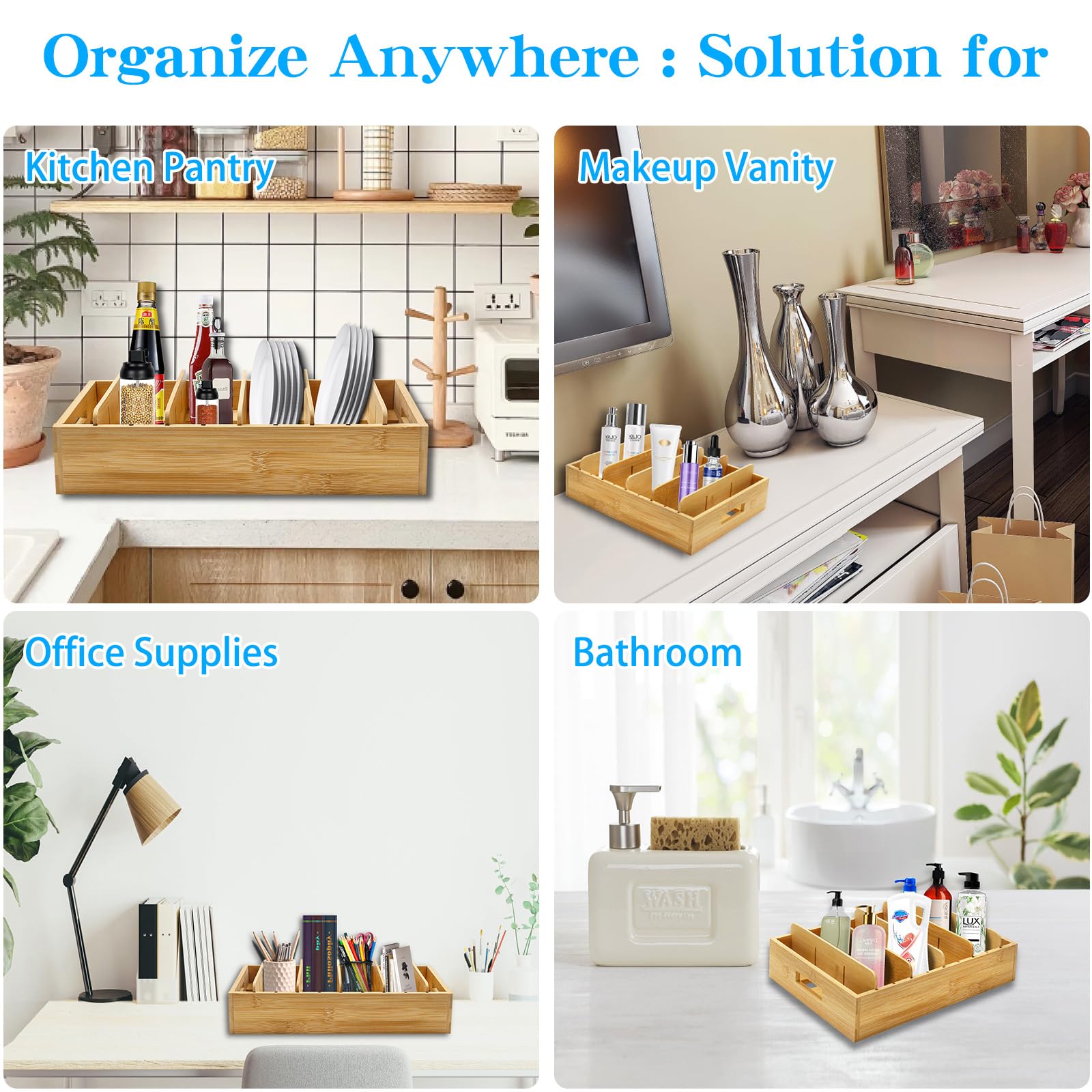 Portabicchieri In Bambù Per Bicchieri Di Carta – Organizer Salvaspazio Da Bagno, Cucina E Ufficio, Facile Da Pulire E Stabile