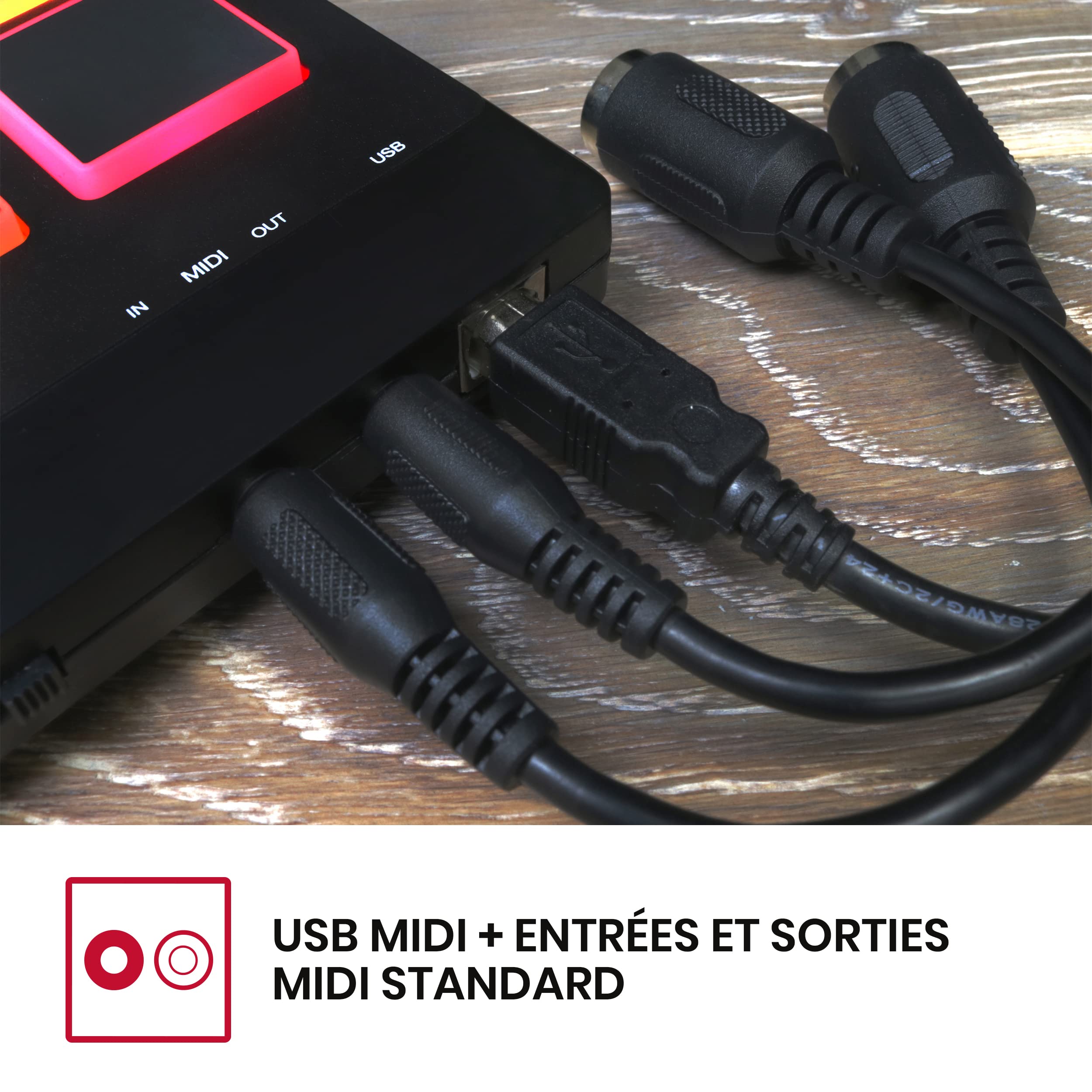 Akai Professional MPX8 - Contrôleur MIDI USB et Lecteur de Samples avec 8 Pads Sensible à la Vélocité, Éditeur de Samples et Bibliothèque de Sons