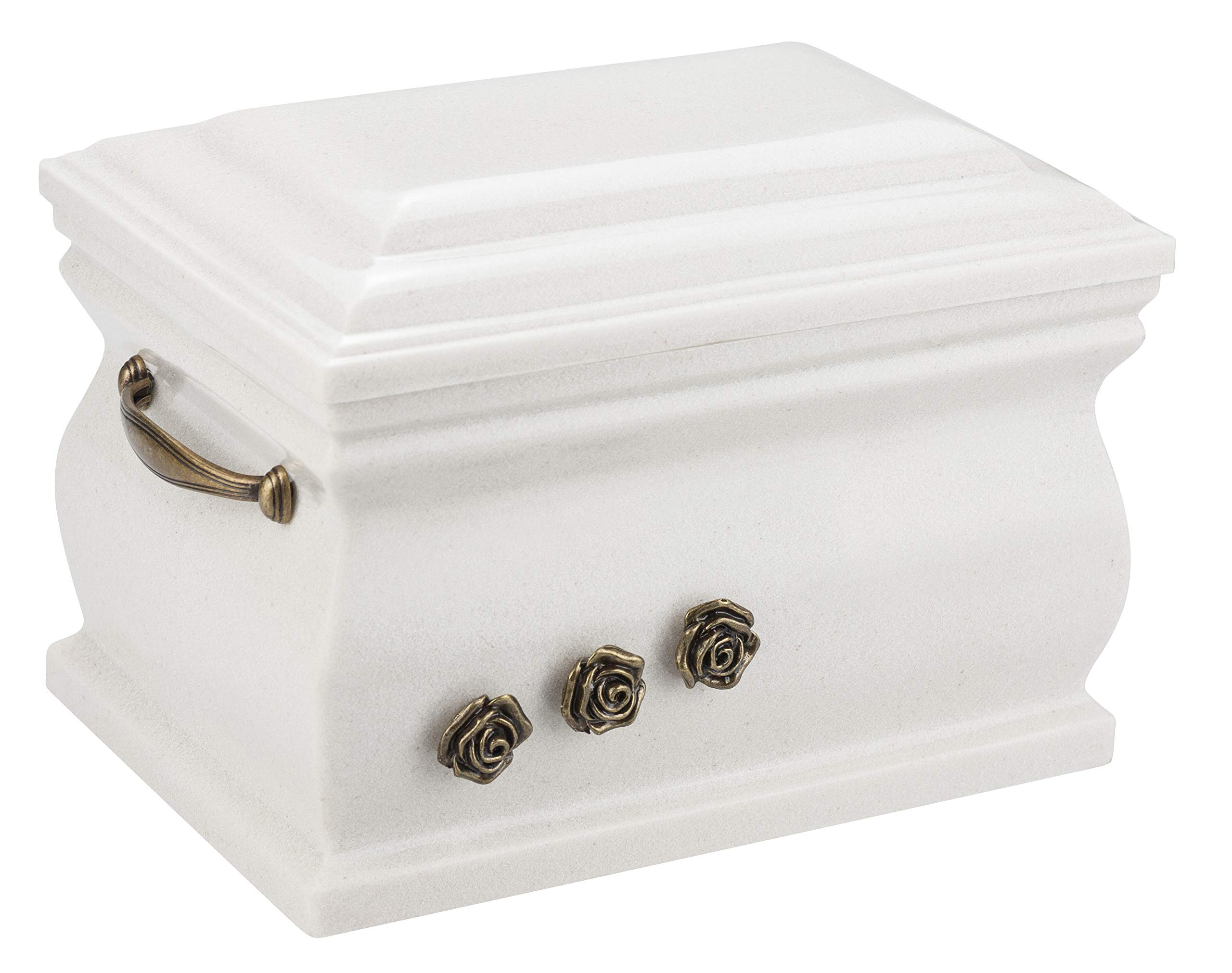 Gregspol LtdGregspol Ltd Composite Casket Cremation Ashes Urn For Adult With Brass Roses