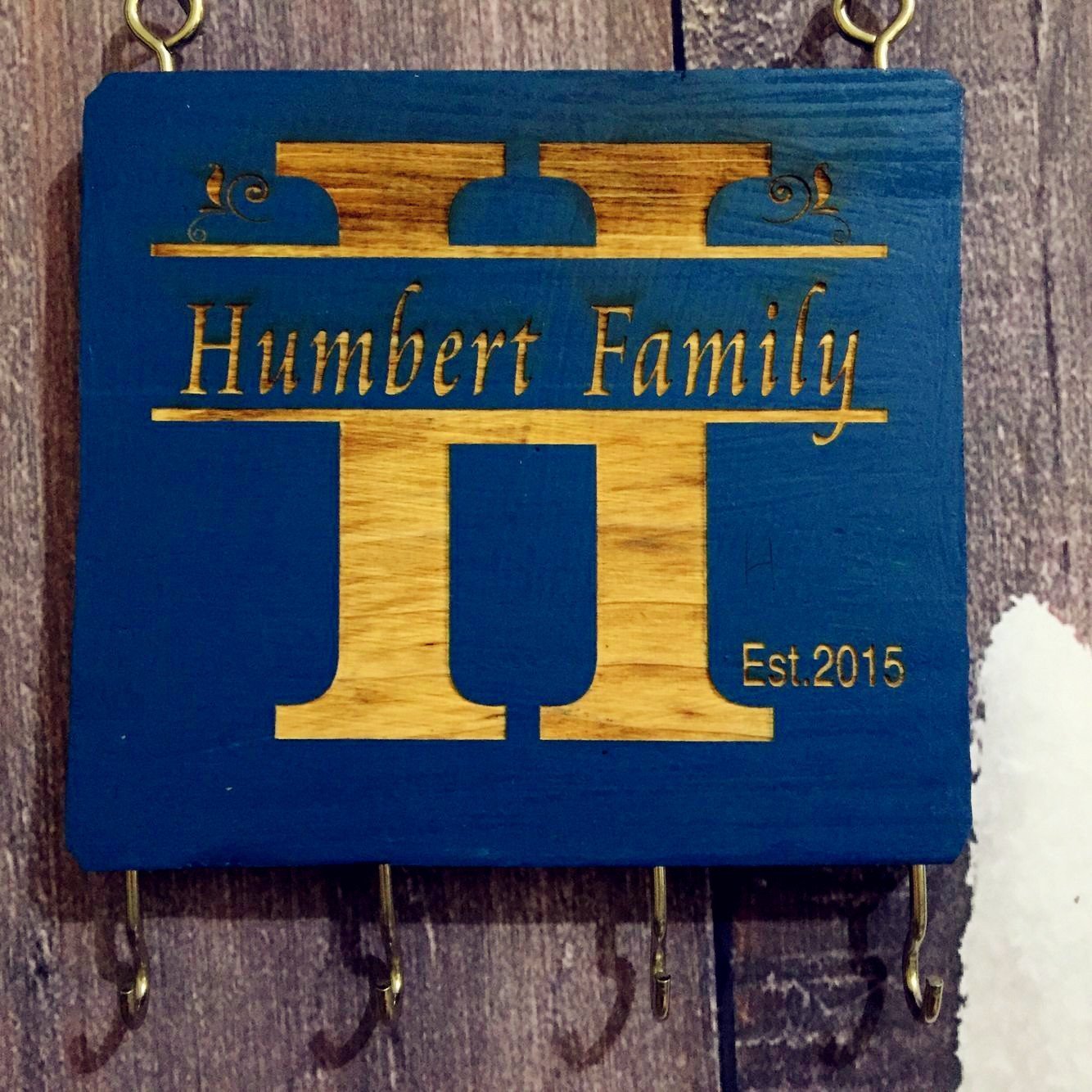 Personalized Wall Key Holder Custom Wall Key Holder, Wood
