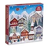 Yuletide Village 500 Piece Puzzle from Galison - Featuring Colorful and Charming Illustrations of a Festive Winter Village, 20