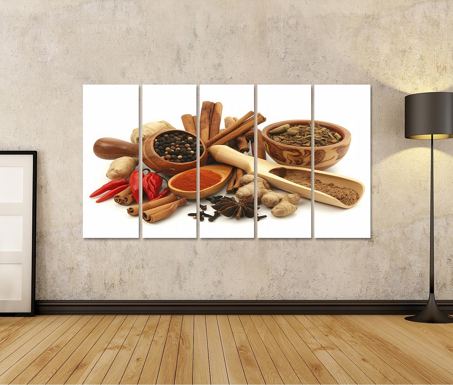 islandburner Quadro su tela Varietà di spezie esotiche ed erbe (3) per cucina chef ristorante immagini murali poster