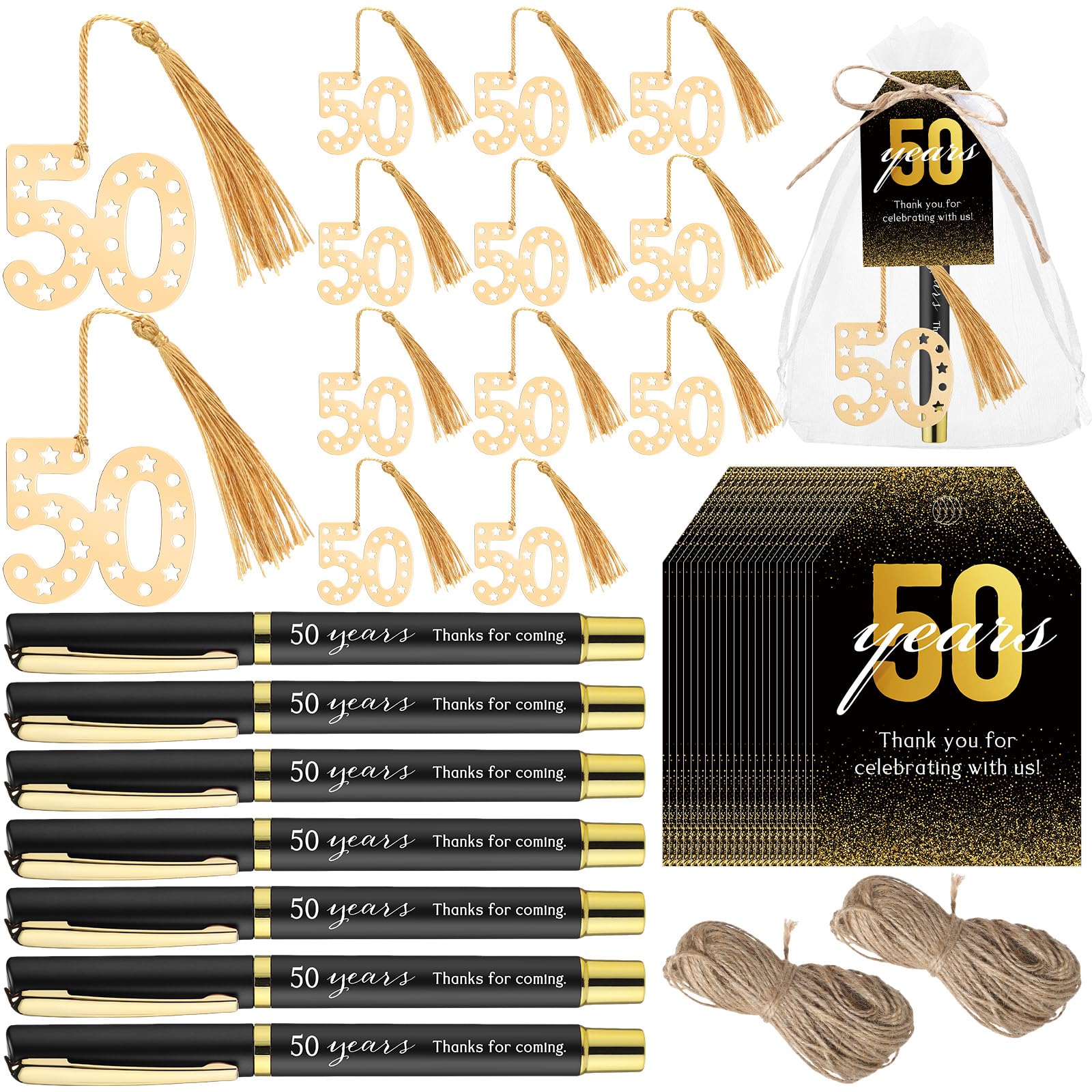 Amazon.com : Spakon 50 Set 50th Birthday Souvenirs for Guest Anniversary Party Favor Golden Bookmark Thanks for Coming Pen with Tags : Office Products amazon-com-spakon-50-set-50th-birthday-souvenirs-for-guest-anniversary-party-favor-golden-bookmark-thanks-for-coming-pen-with-tags-office-products