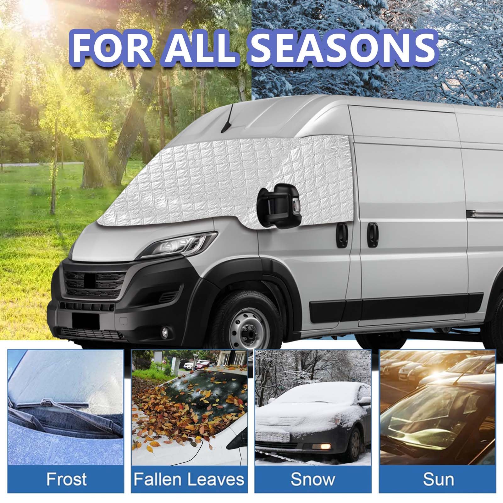 Scheibenabdeckung kompatibel mit FIAT Ducato Opel Movano Citroen Jumper X250/290 ab 2006 UV-Schutz Windschutzscheibe