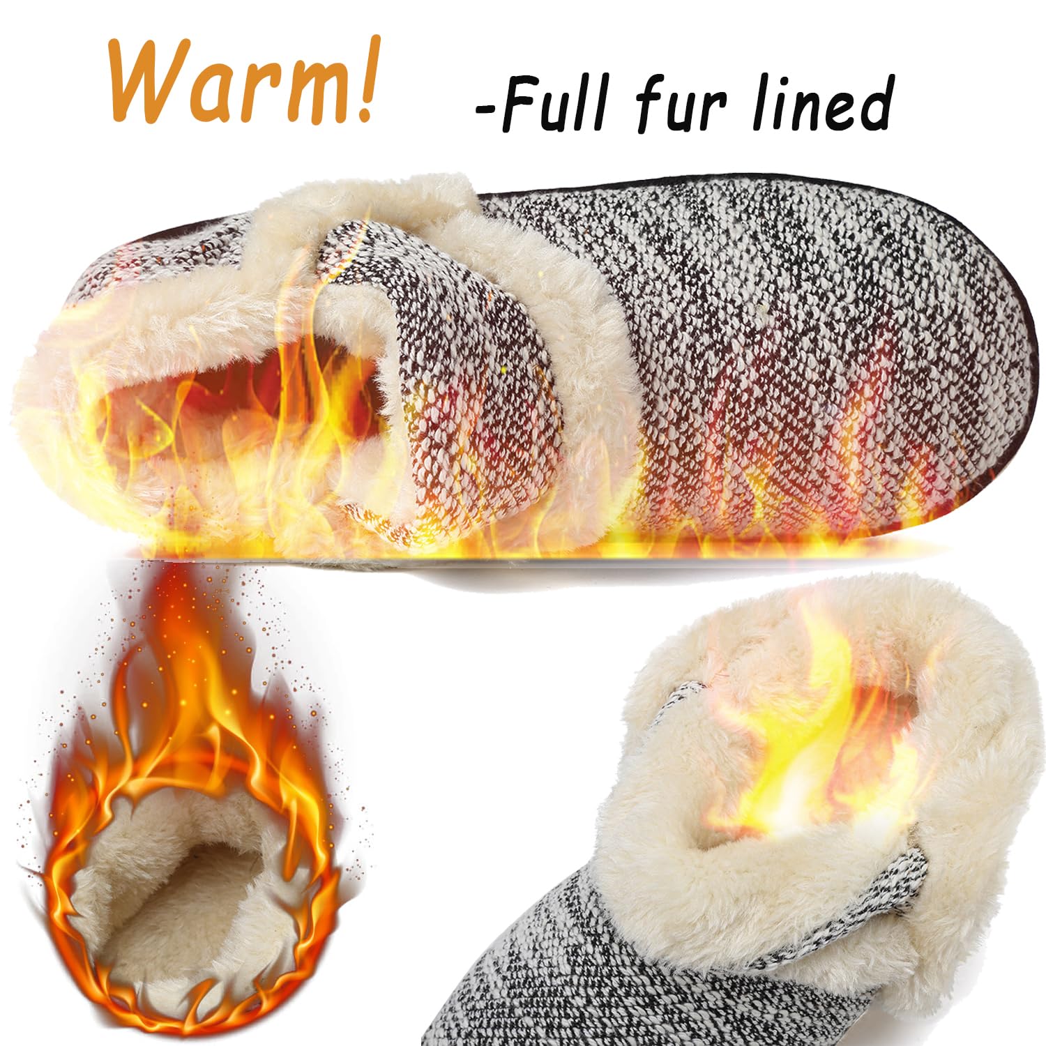 Lvptsh Pantofole da Casa Donna Uomo Invernali Ciabatte Peluche Comode Antiscivolo Stivaletto da Casa Morbido Scarpe Casa Calde Interne Esterno