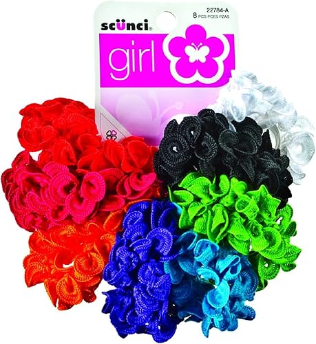 8-pk Ruffle Ponytailers