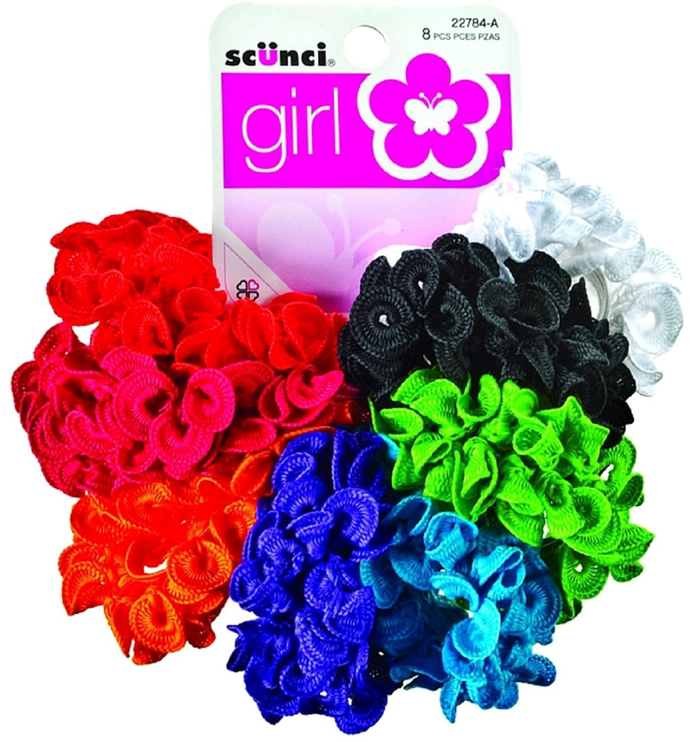 8-pk Ruffle Ponytailers