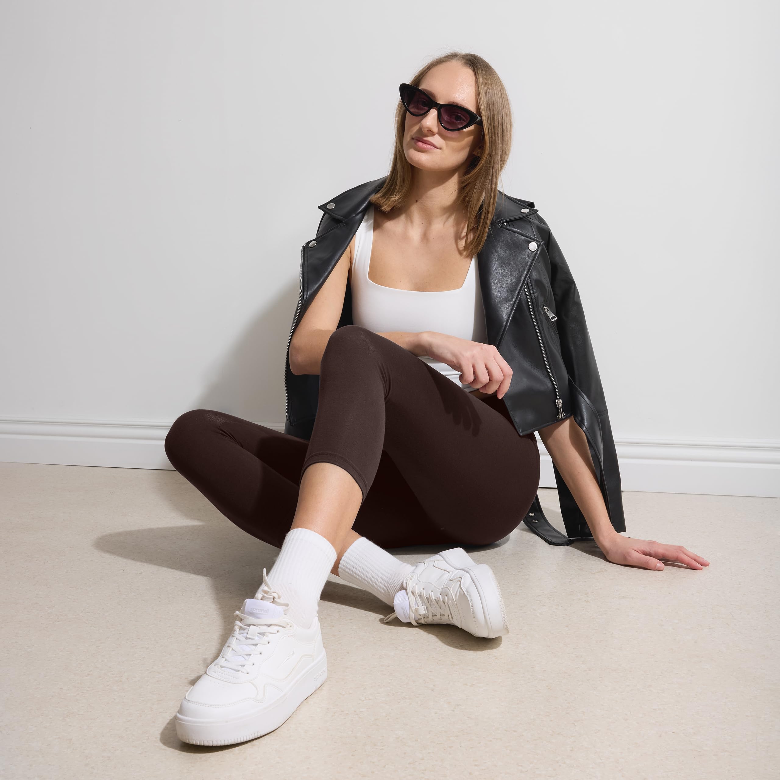 Ladeheid Damskie Legginsy 3/4 z Bawełny LA40-132