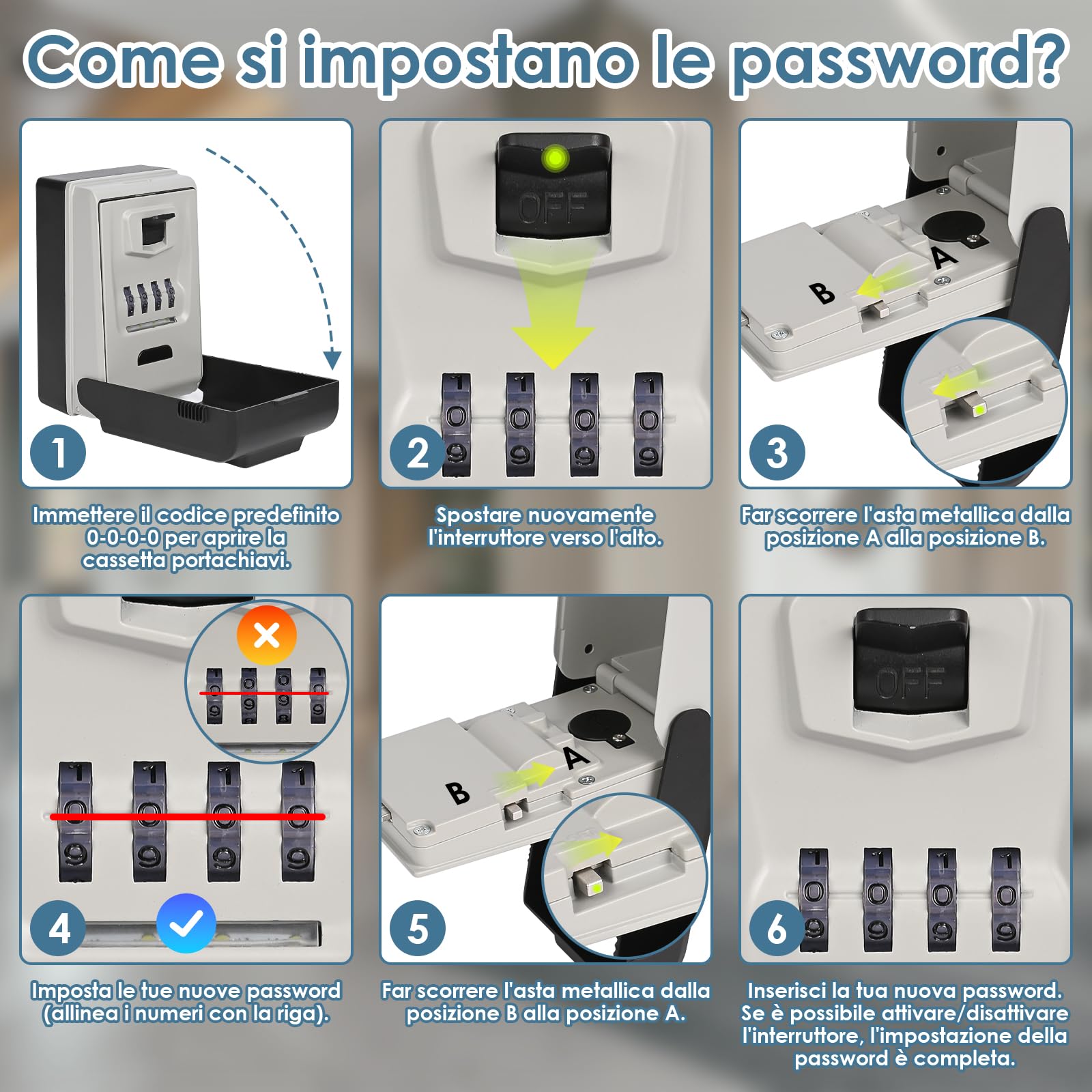 Cassaforte per chiavi con codice numerico e illuminazione, robusta cassaforte per chiavi per esterni, in lega di alluminio, resistente alle intemperie e impermeabile, grande cassaforte per casa