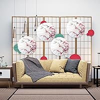 Vista 5 de Dunzy Paraguas de papel aceitado chino, japonés, clásico, flor de ciruelo, paraguas de papel, sombrilla de arte para decoración de bodas