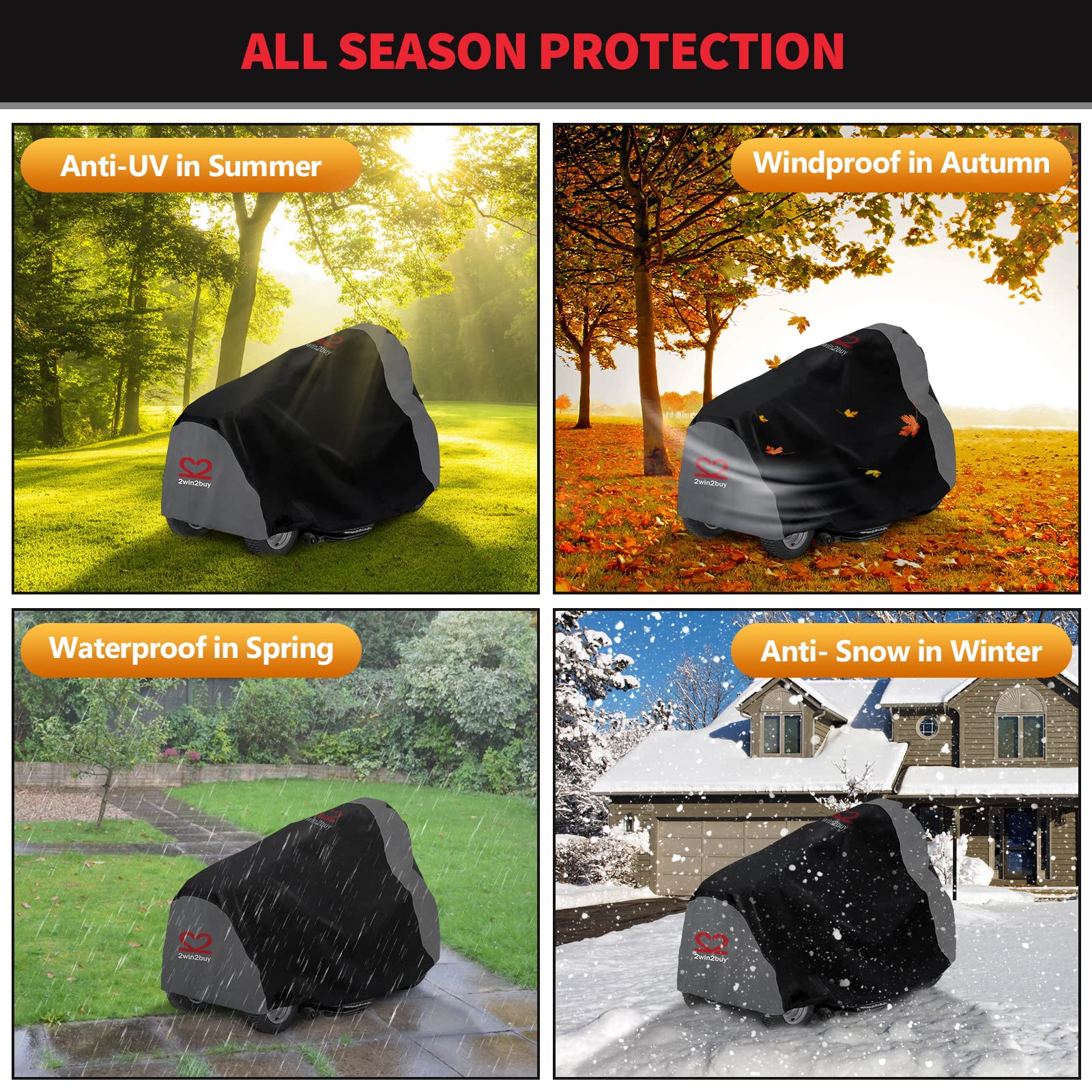 Housse De Tondeuse Autoportée, Housse De Tracteur Imperméable Pour