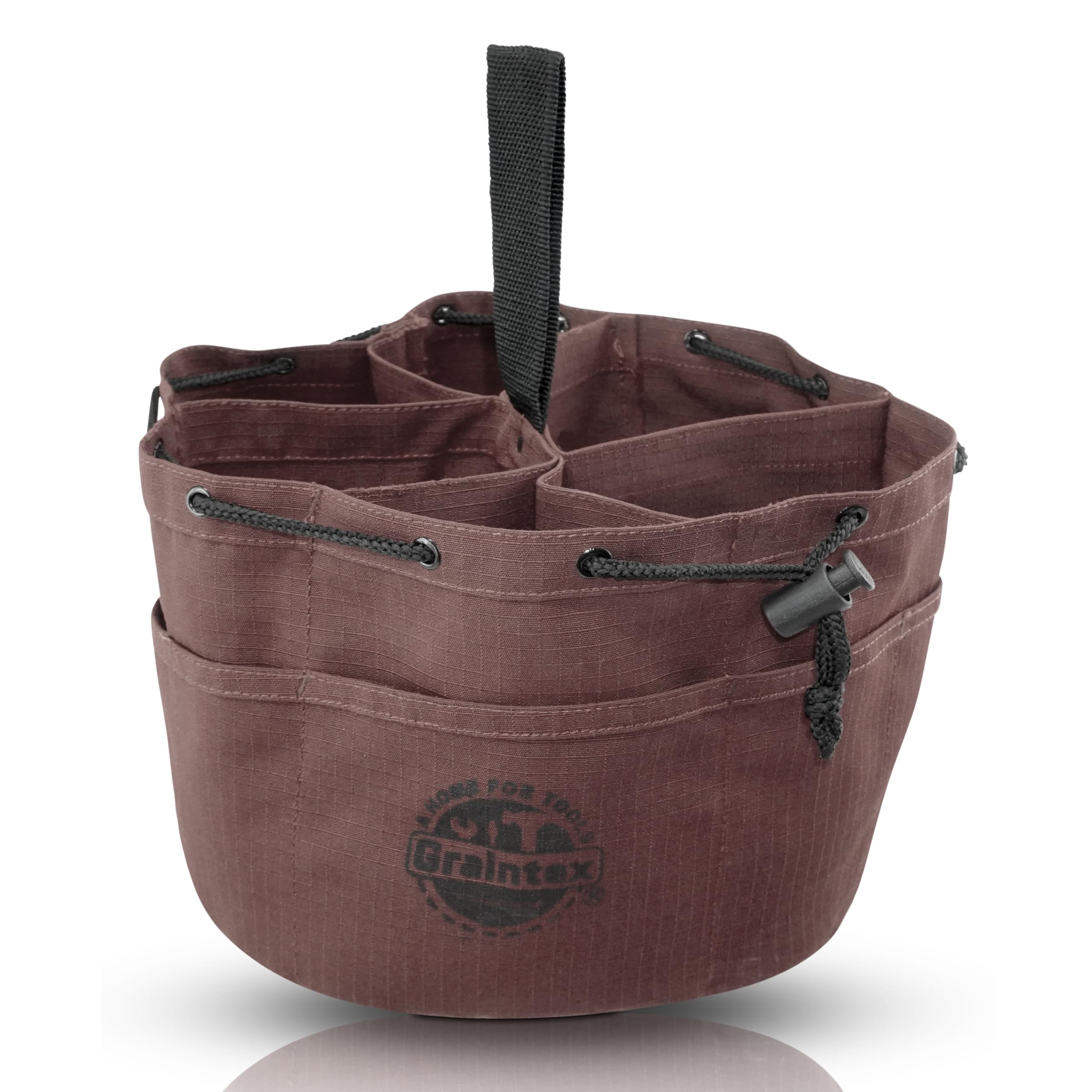 Graintex 18 Pockets Grab Bag Rip-stop Canvas Drawstring Closure, Small Part Organizer Pouch, Small Tools, Screws, Parts, Parachute Tool Bag for