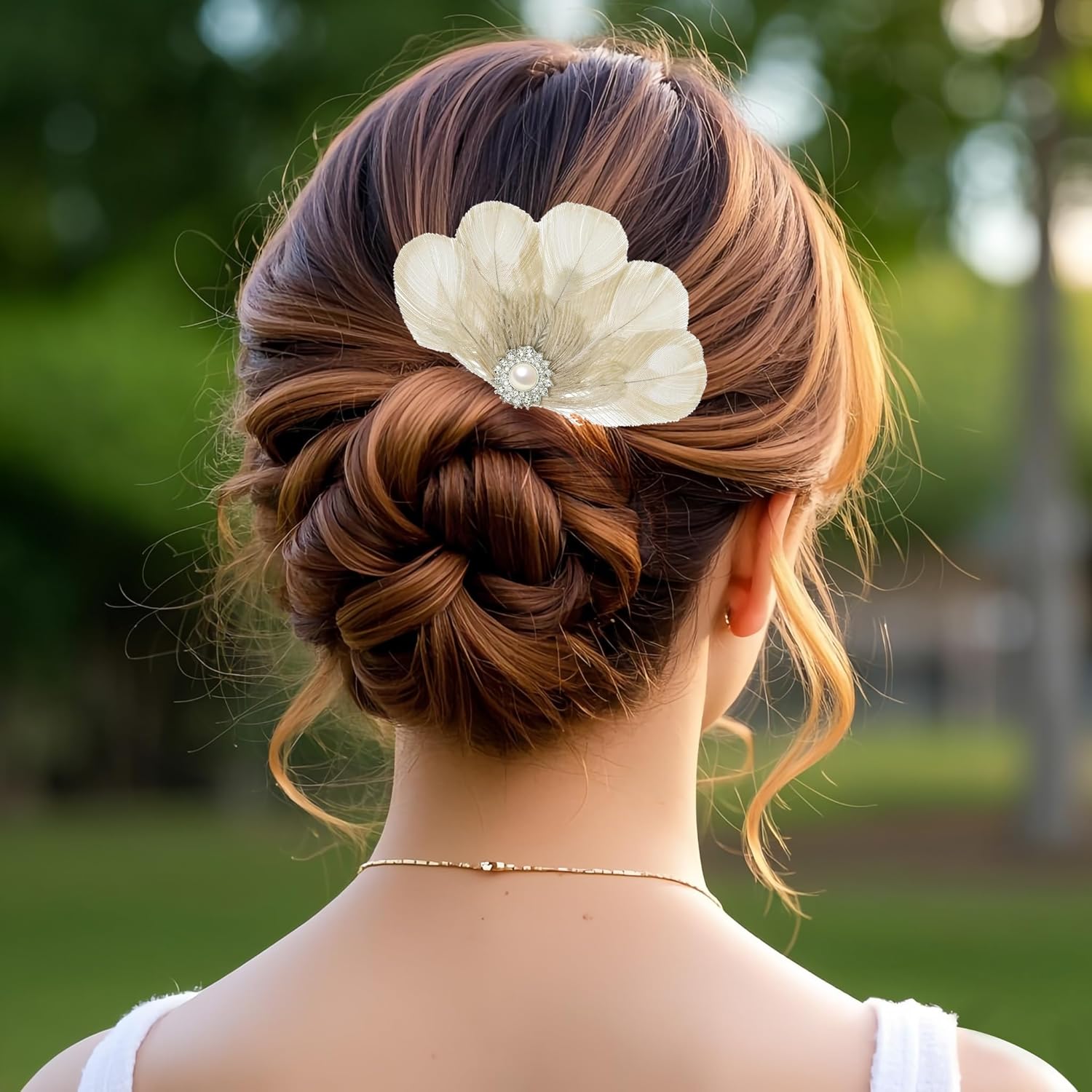 BABEYOND Peacock Feather Hair Clip Peacock Fascinator with Rhinestones Roaring 20s Peacock Flapper Fascinator 1920s Headpiece - Image 2