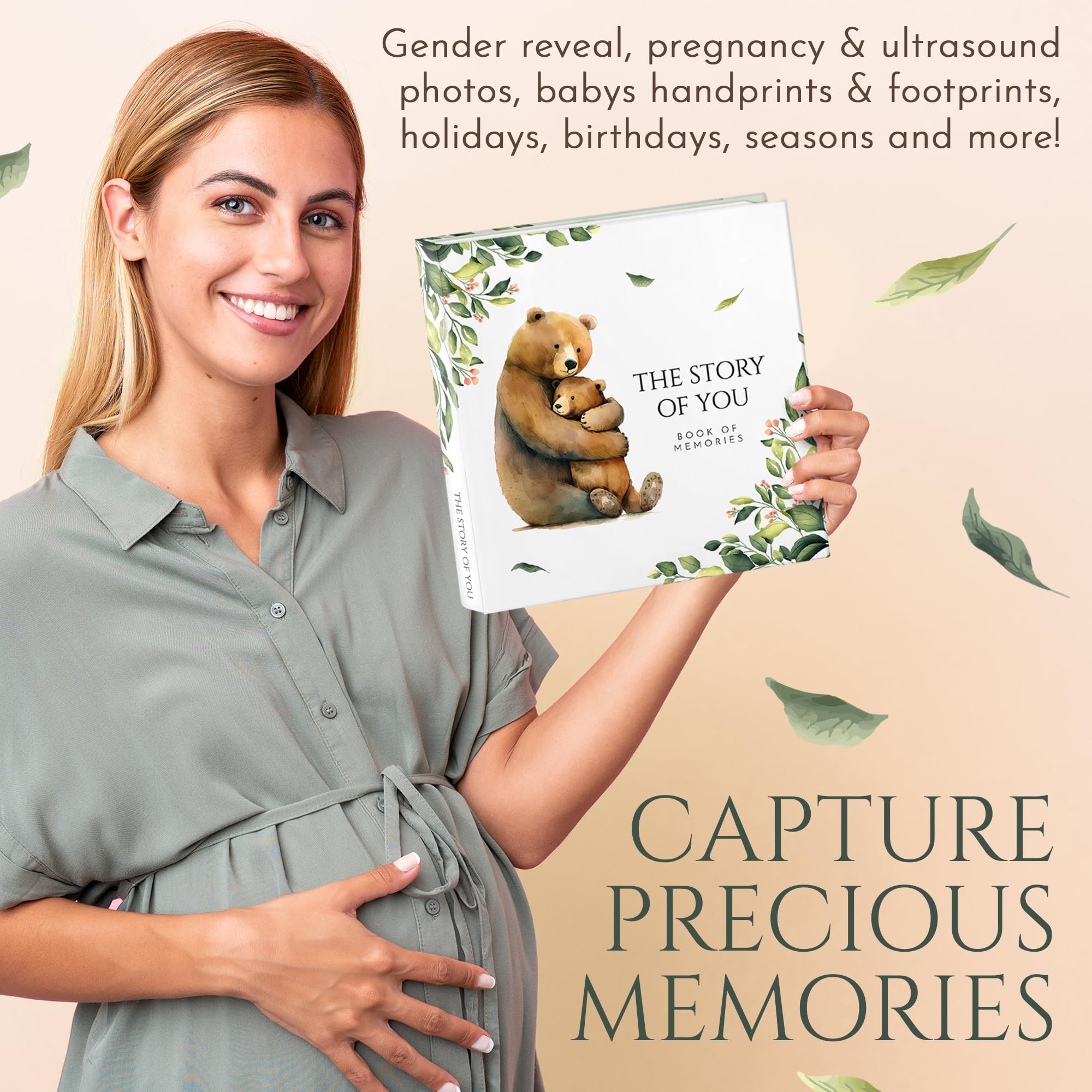 Libro dei ricordi per bambino e ragazza, libro dei primi 5 anni per bambini, libro di pietra miliare che cattura ogni evento significativo dalla nascita all'età di 5 anni, album fotografico neutro di