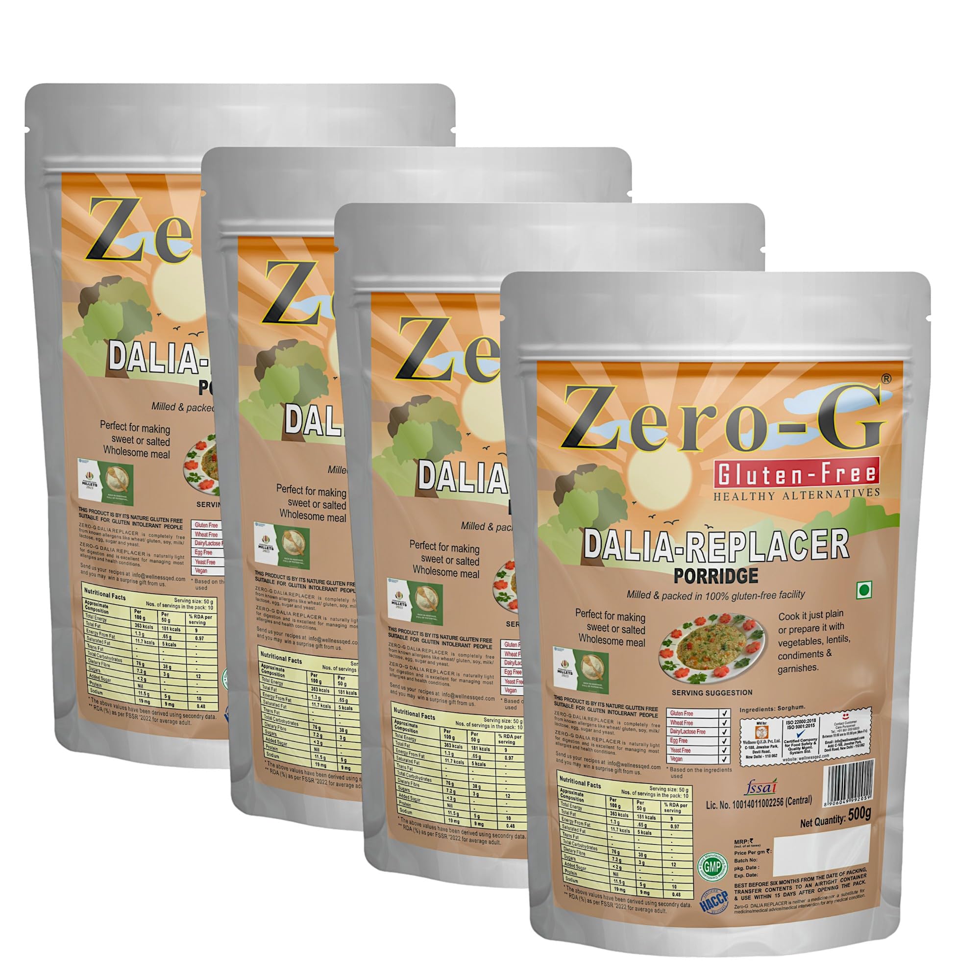 Zero-G Gluten-Free Healthy ALTERNATIVES Porridge/Sorghum Millet Dalia (2 KG) (B08PNL6KFV) Amazon Price History, Amazon Price Tracker