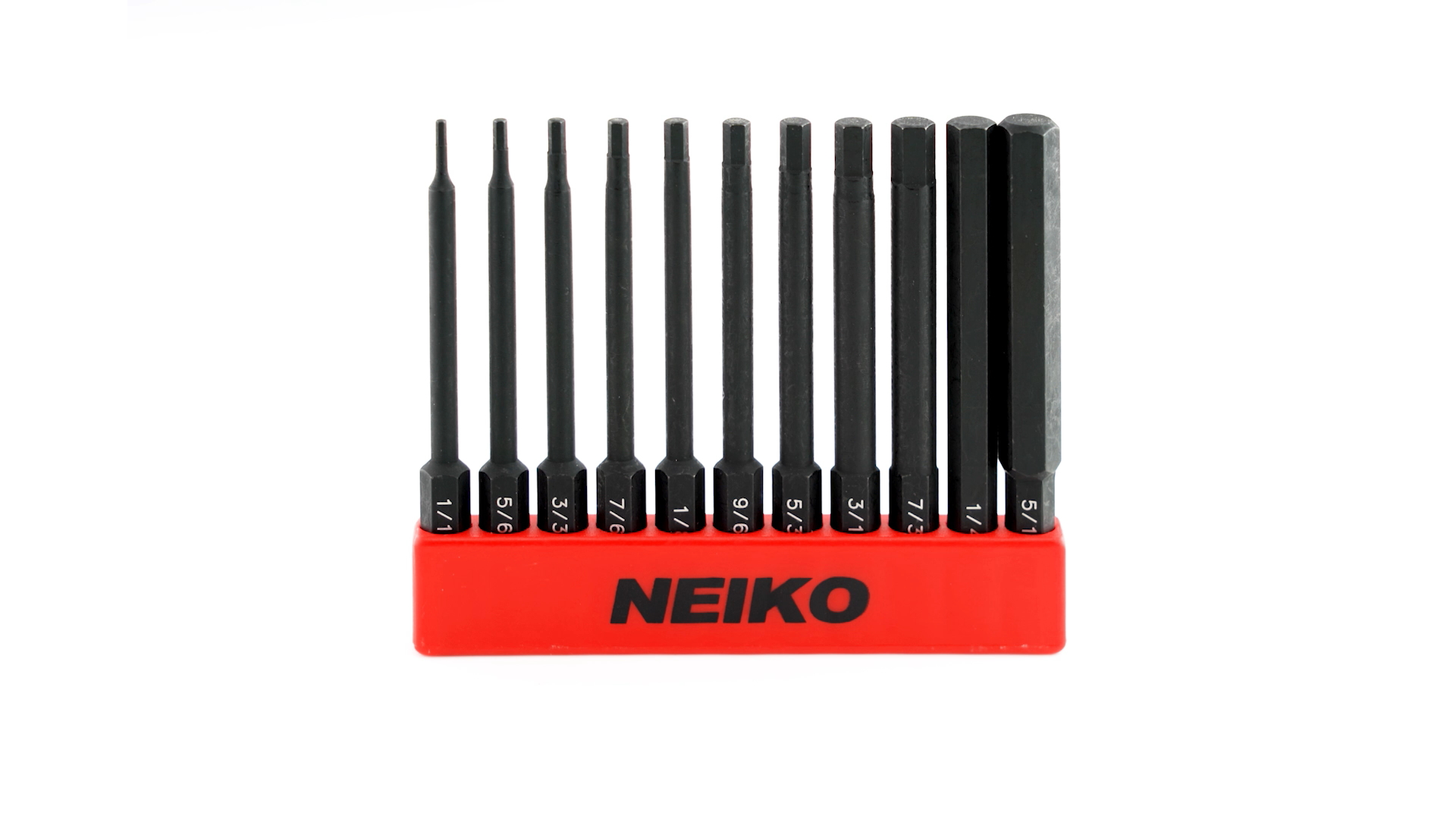 Neiko 01147A Allen Wrench Drill Bits, 11-Piece Hex Drill Bit Set