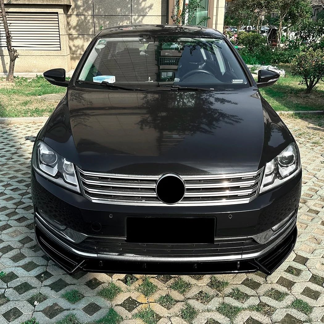 Uniwersalny spoiler Do Passat B7 11-15 Standard Version Glossy | Black Diffuser Splitter Body KitABS Przedni Dokładka przedniego zderzaka
