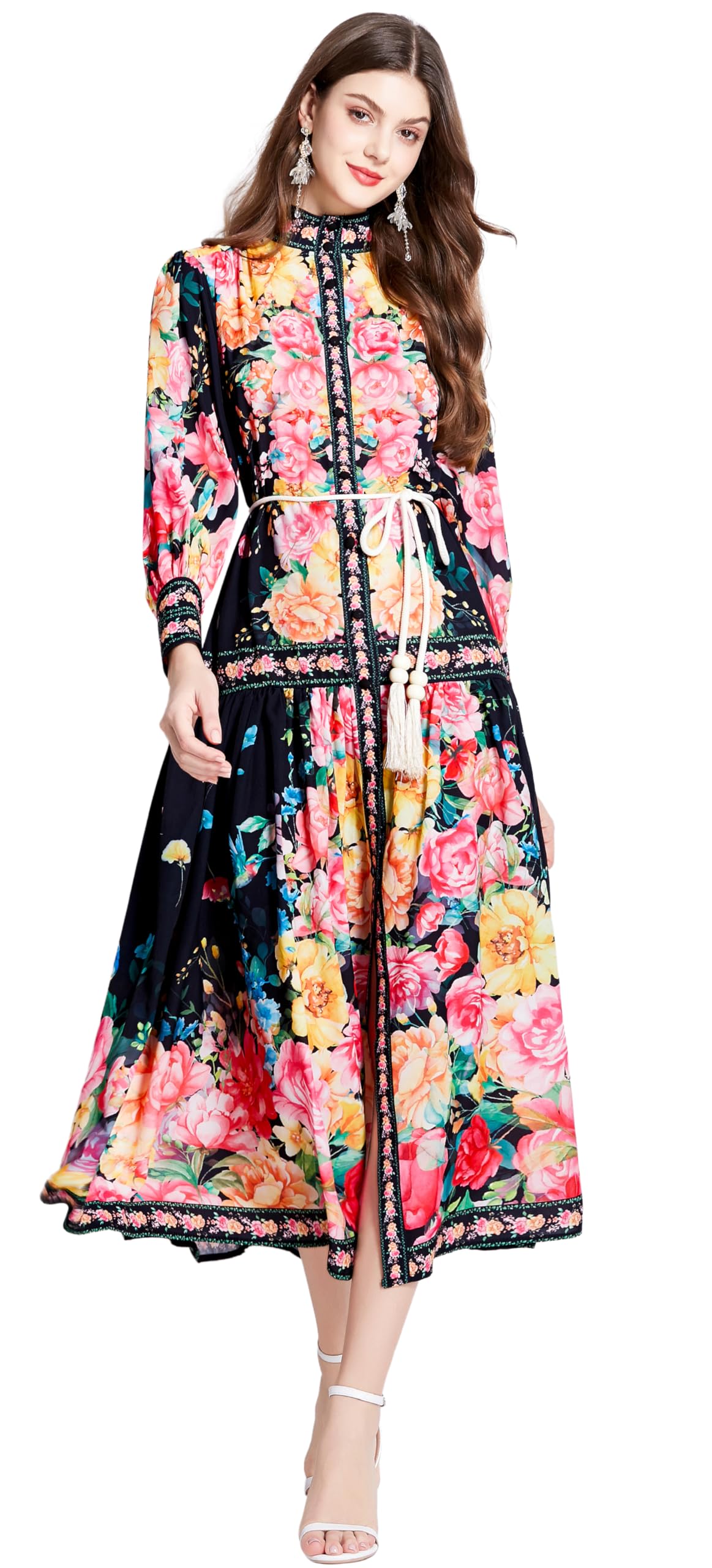 green emerald velvet dress Hemant & Nandita Navi Long Shirt Dress With Buckle Belt