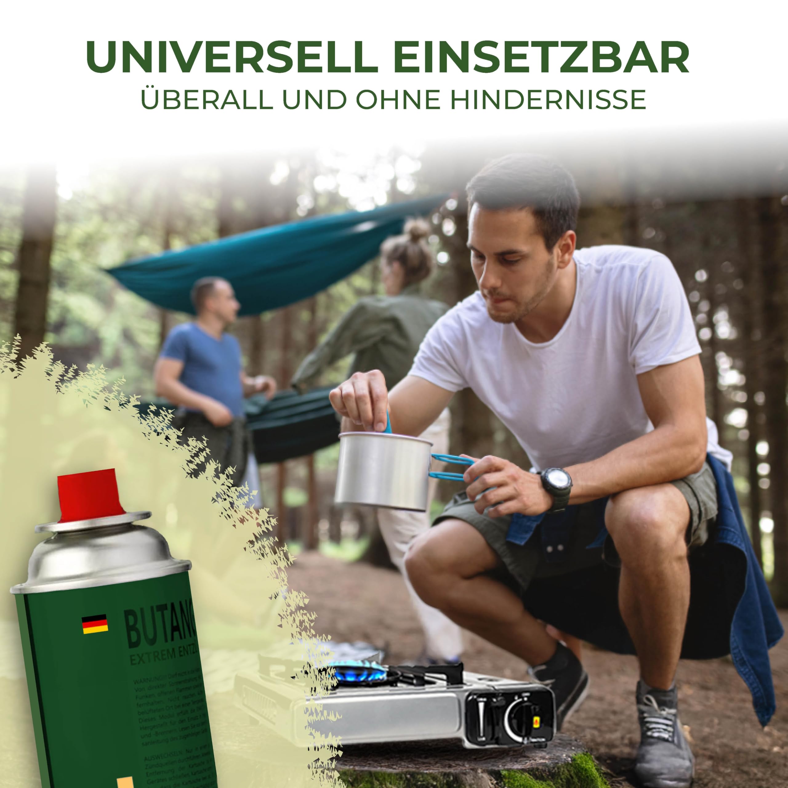 STAHLMANN® Gaskartuschen 227g MSF-1a Ventil Butangas Kartusche Campingkocher Grill Gaskocher
