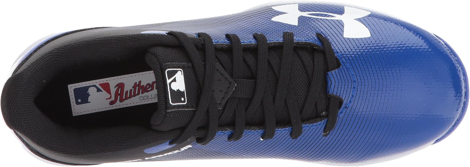 Under Armour Boy's Leadoff Low Jr. Rm Baseball Shoe 8 Toddler Black (041)/Team Royal
