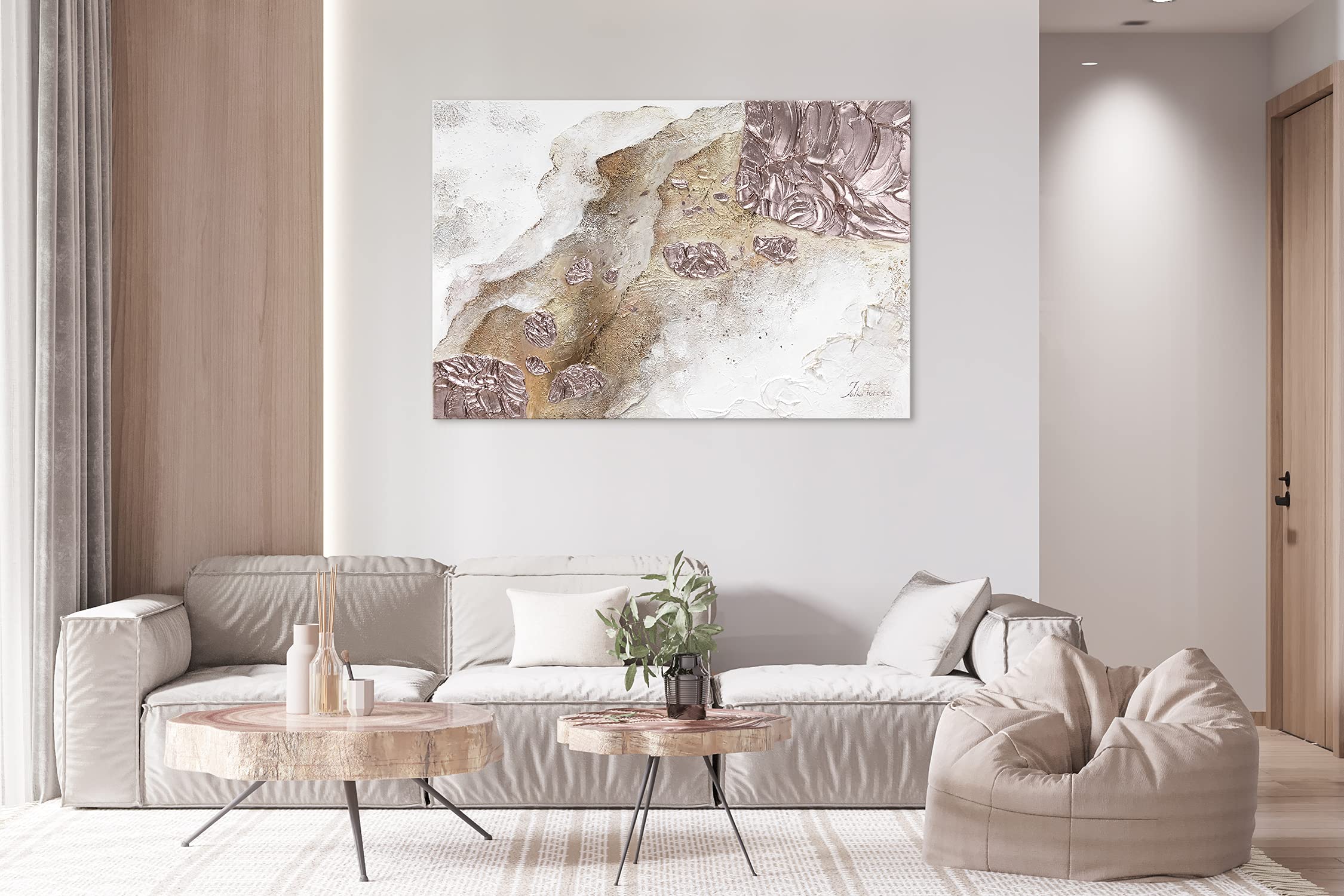 YS Quadro dipinto a mano «Eternità» | Quadri moderni su tela Art Quadri soggiorno dipinti a mano | Pittura dipinta a mano | Quadri moderni su tela
