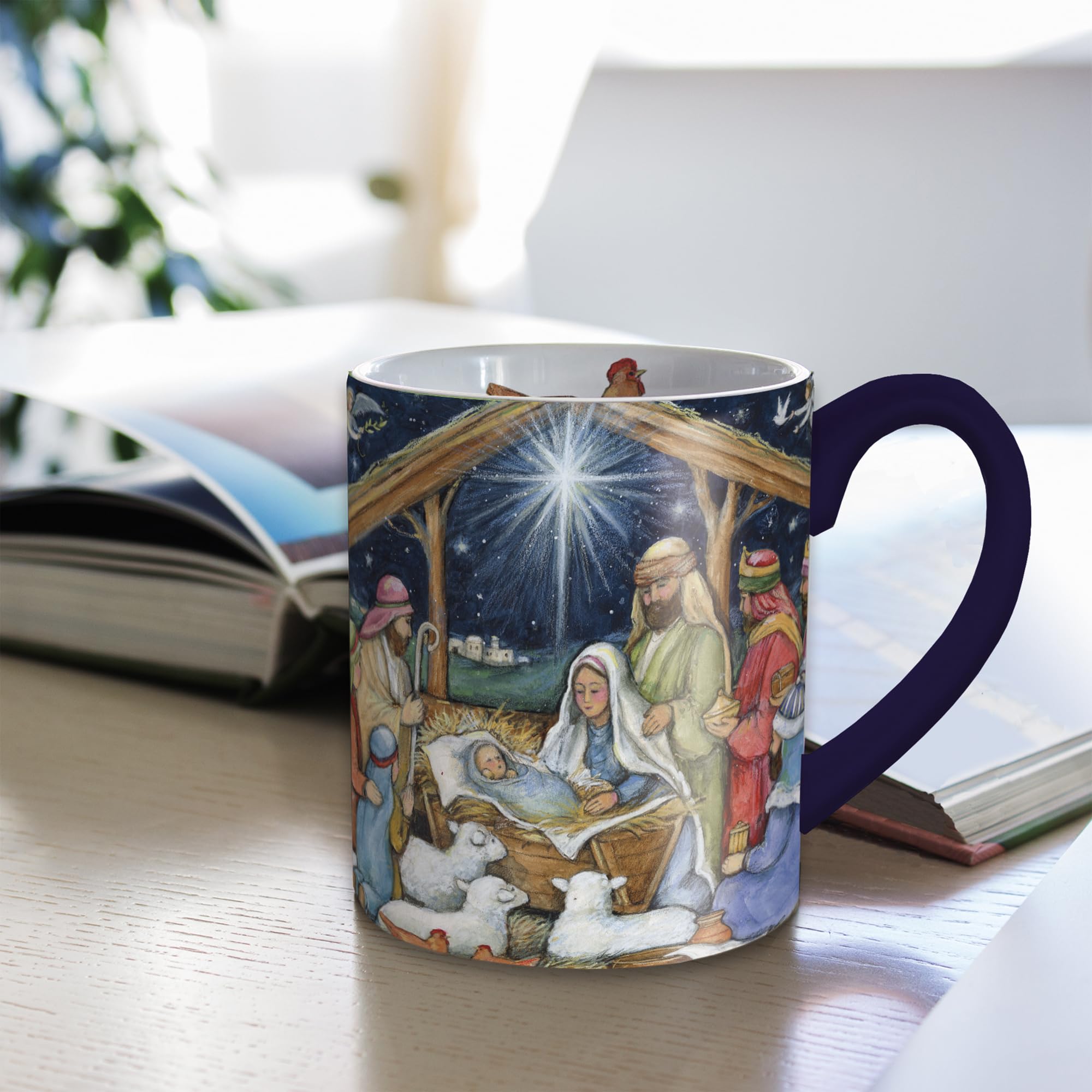 LANG Krippen-Kaffeetasse – 400 Ml Keramik Mit Weihnachtsmotiv, Mikrowellen- & Spülmaschinenfest