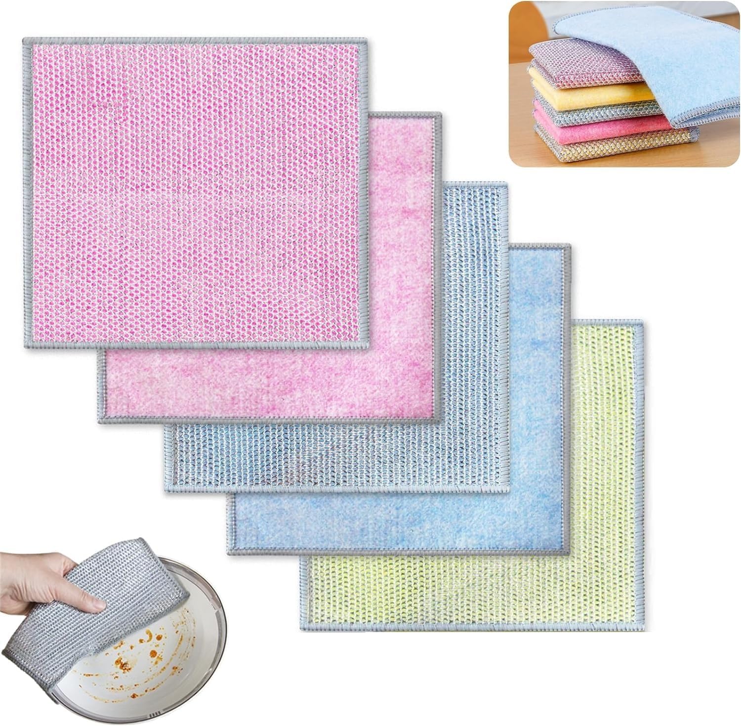 See full amazon price history chart for Warmfinity Pack of 5 Piece Multipurpose Wire Dishwashing Rags - Non-Scratch Two-Layer Steel Wire Dishcloth for Pots, Pans & Sinks- Quick-Drying, Absorbent, Machine Washable, Durable Scrubber Cloth. Warmfinity Pack of 5 Piece Multipurpose Wire Dishwashing Rags - Non-Scratch Two-Layer Steel Wire Dishcloth for Pots, Pans & Sinks- Quick-Drying, Absorbent, Machine Washable, Durable Scrubber Cloth. (B0DF6LV58Y) Amazon Price History, Amazon Price Tracker