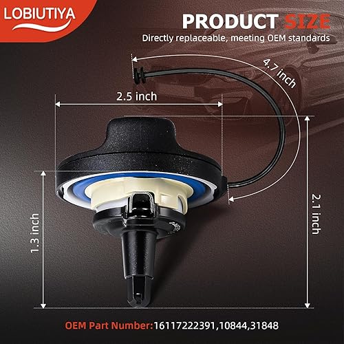 Miniatura 4 de Tapa de combustible de repuesto para Mini Cooper y BMW 128i 320i 325i 328i 328xi 330i 330xi 335i 525i 528i 530i 535i E39 E46 E60 E90 E92 X1 X2 X3 X5