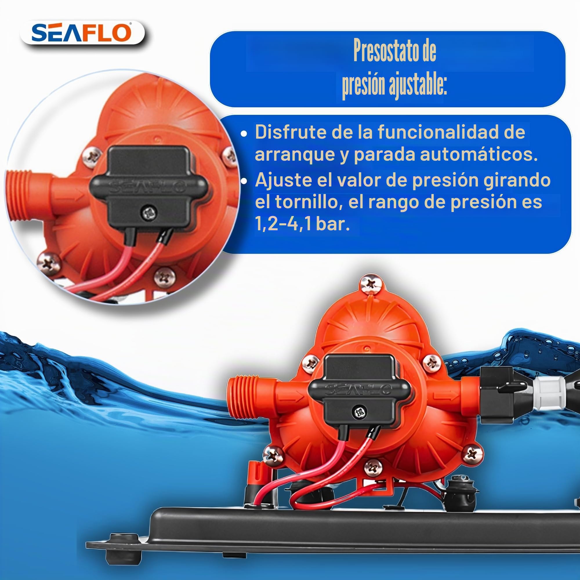 SEAFLO 33-Series Water Pump and Accumulator Tank System - 12V DC, 3.0GPM, 45PSI, 0.2 Gallon Tank