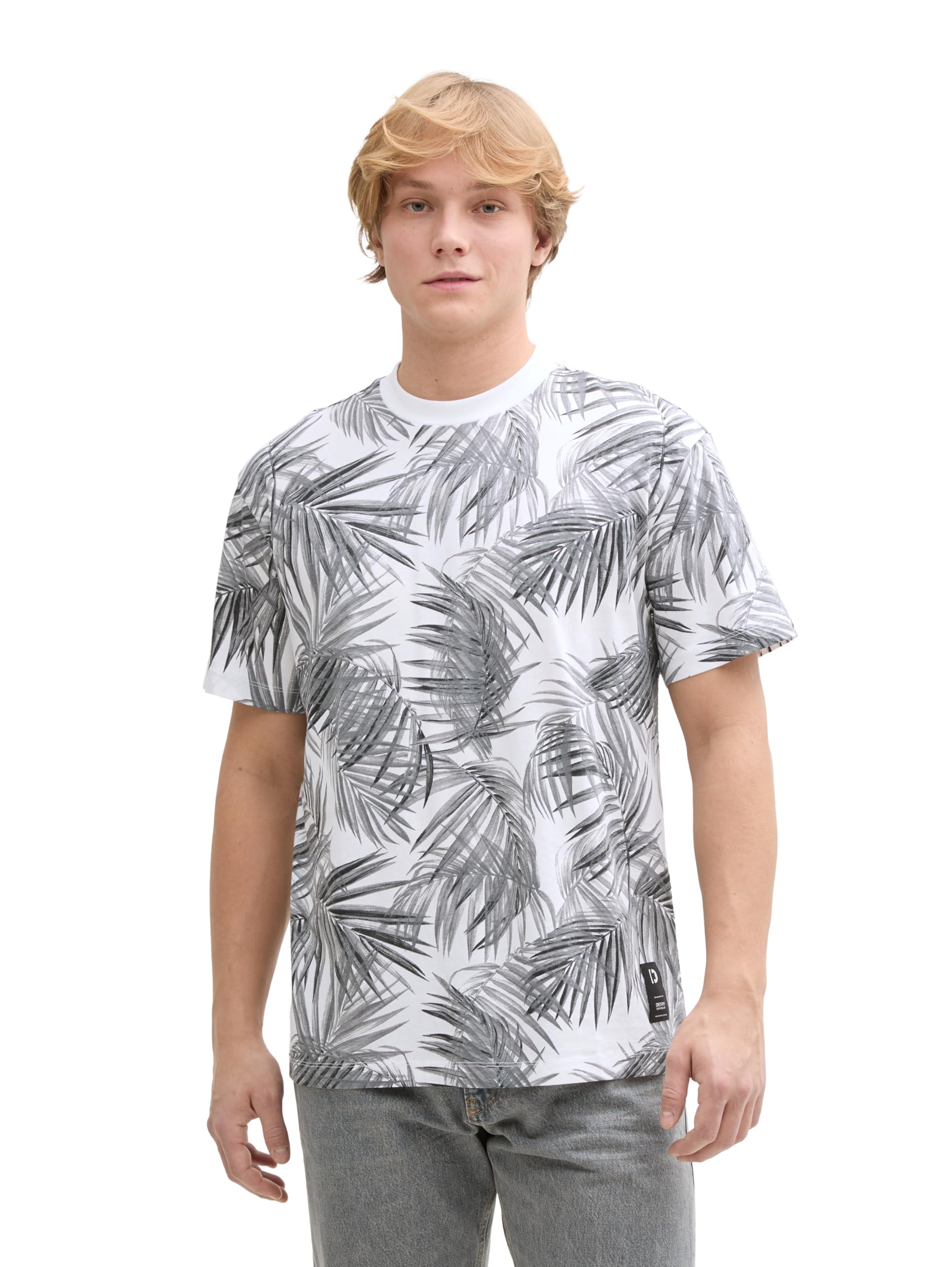 TOM TAILOR Denim Men's Relaxed Fit T-Shirt with Pattern