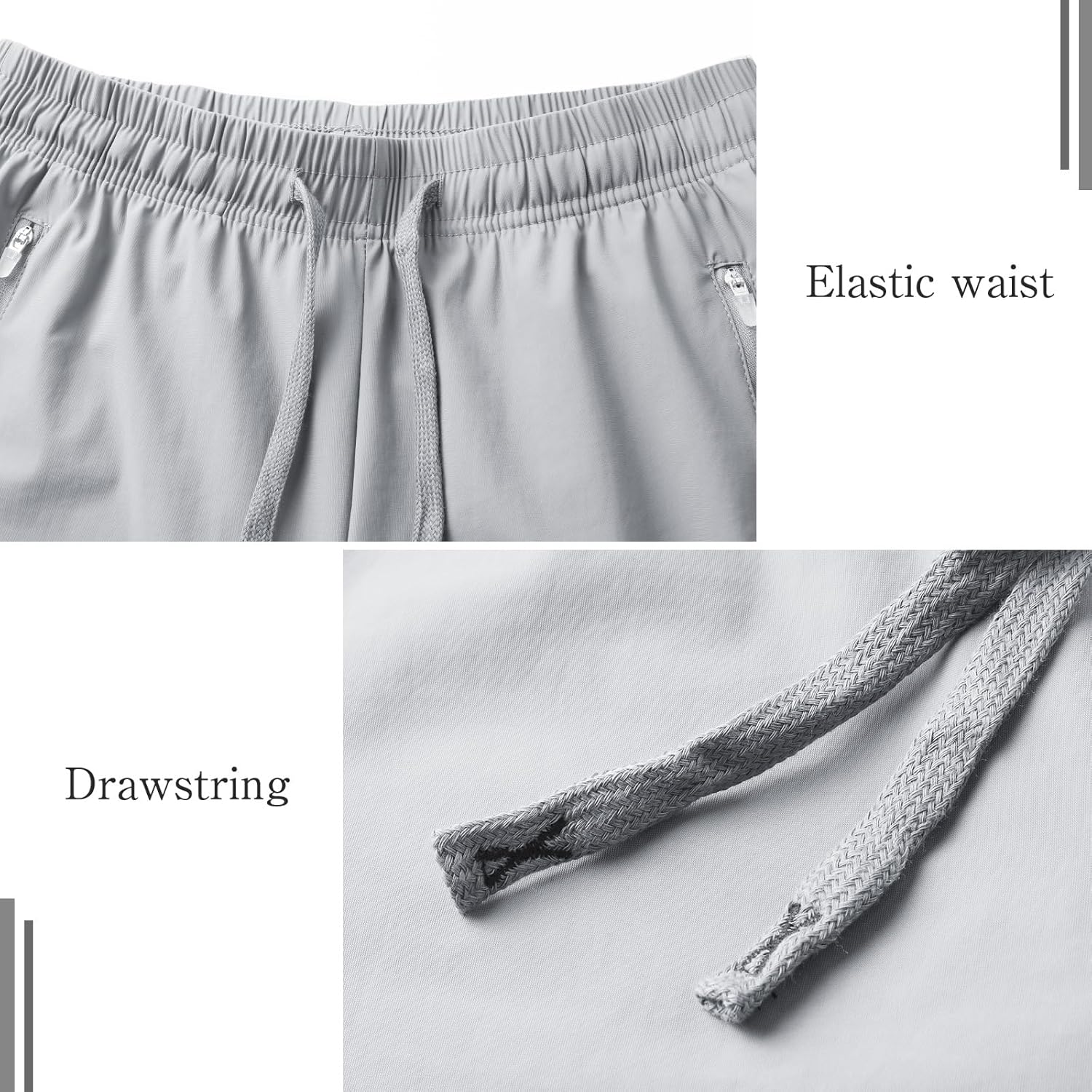 Surenow Womens Active Pants Stretch Breathable Casual Pants with Zip Pocket Lightweight Running Athletic Sweatpants for Women - Image 4