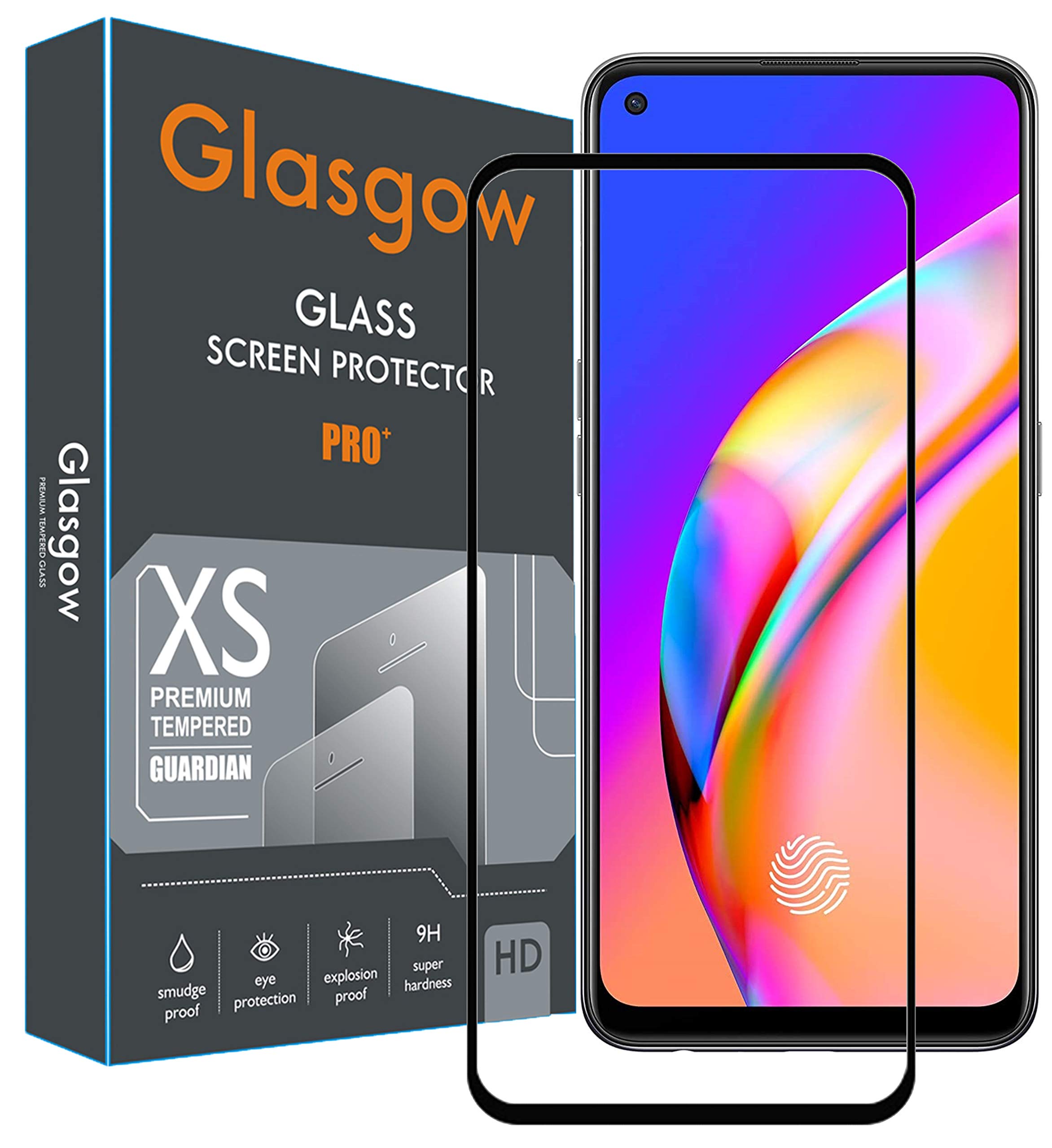 Glasgow Full Protection Tempered Glass for Oppo F19 Pro Plus 5G / F19 Pro+ 5G Top Notch Edge to Edge Full Screen Coverage [Anti-Scratch] [Gorilla] [Free Cleaning Kit Included] - Black (B08ZSMK946) Amazon Price History, Amazon Price Tracker