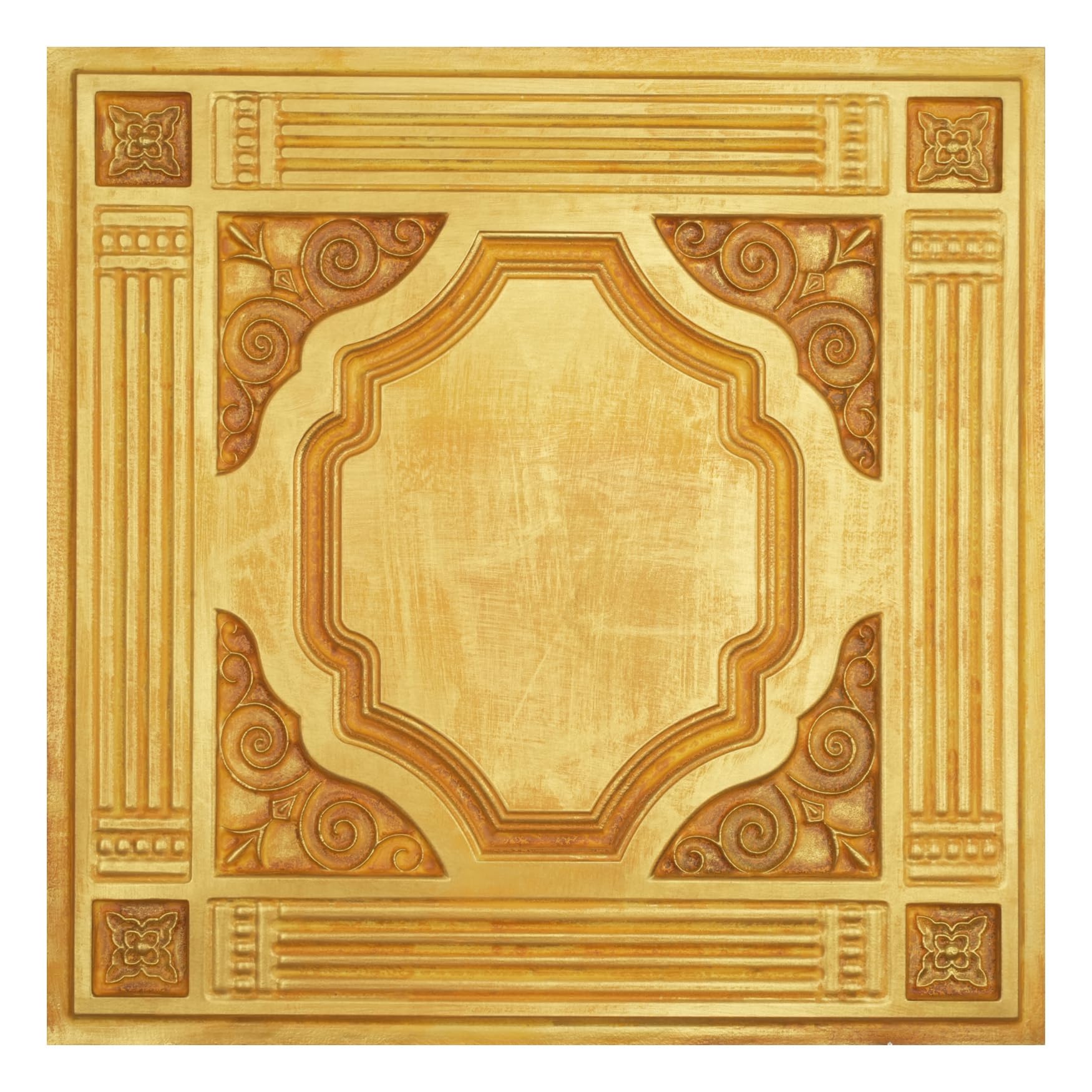 Paneles de pared de PVC relieve dorado y azulejos exclusivos