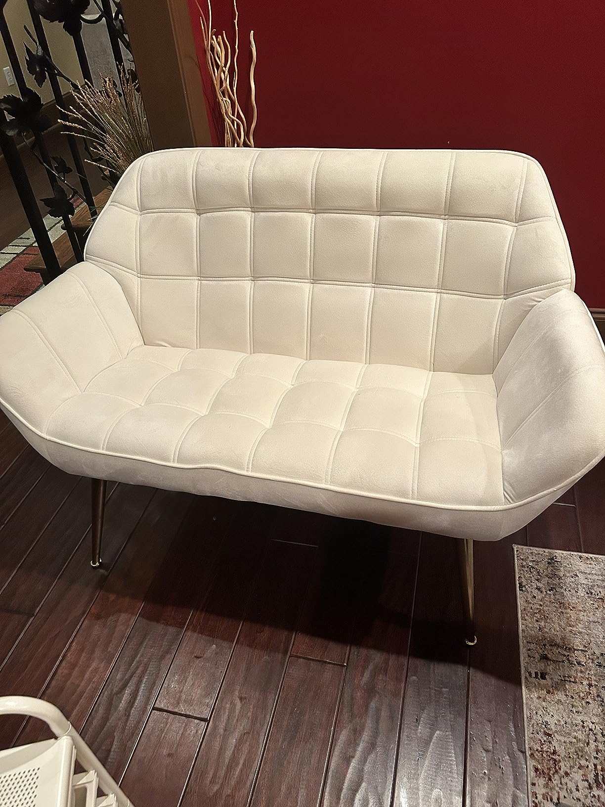 35/mo Finance ZSARTS Green Accent Chair with Ottoman, Modern Sherpa