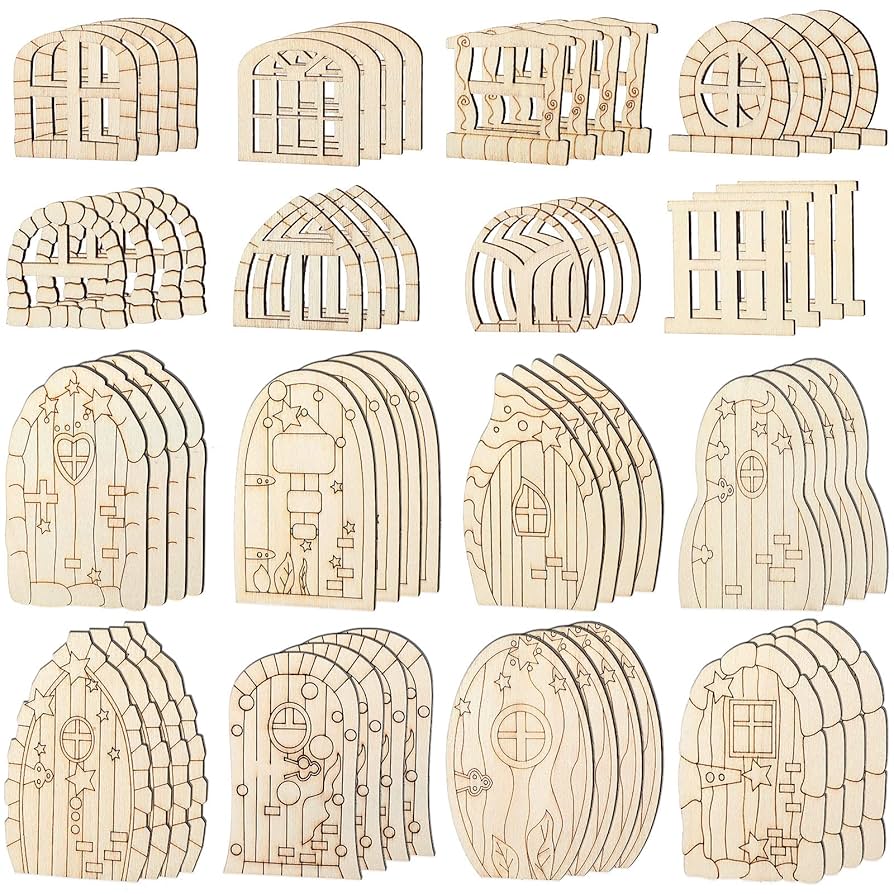 Amazon.com: 64 Pcs Fairy Door Mini Wooden Garden Doors Unfinished DIY Craft Fairy House Kit Unpainted Wood Miniature Blank Windows for Home Office Wedding Party Decoration Accessories : Patio, Lawn & Garden amazon-com-64-pcs-fairy-door-mini-wooden-garden-doors-unfinished-diy-craft-fairy-house-kit-unpainted-wood-miniature-blank-windows-for-home-office-wedding-party-decoration-accessories-patio-lawn-garden