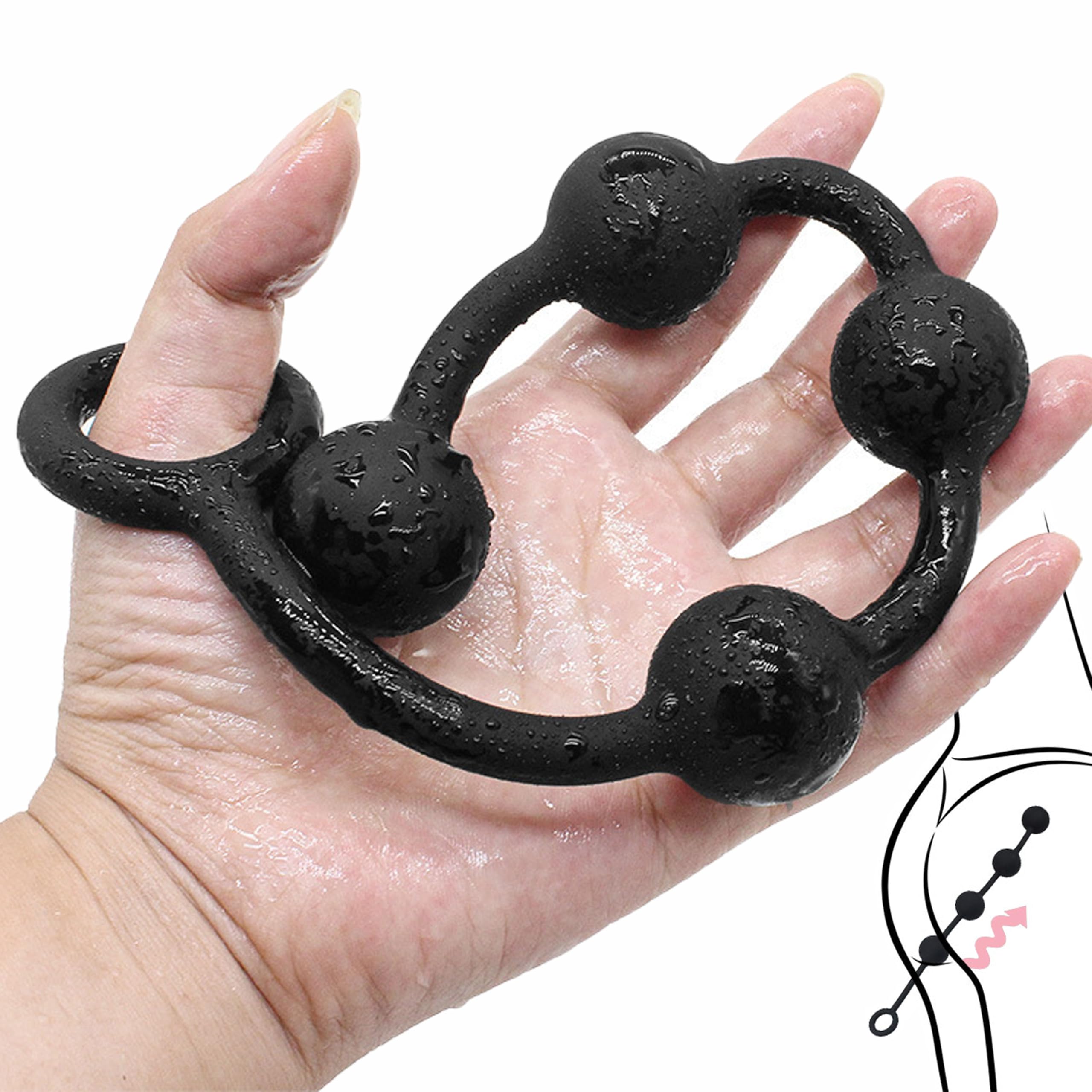 Silicone Beads Anal Plug Chain 4 Anal Balls Butt Plug Super Long Flexible Anal Plug Vaginal Prostate Massage