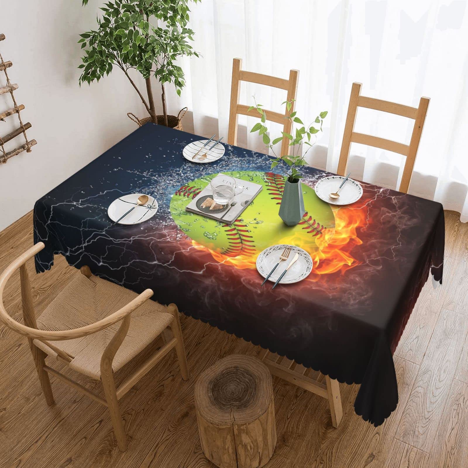 Nappe carrée en dentelle polyester lavable nappe de table de fête pique-nique 137x183