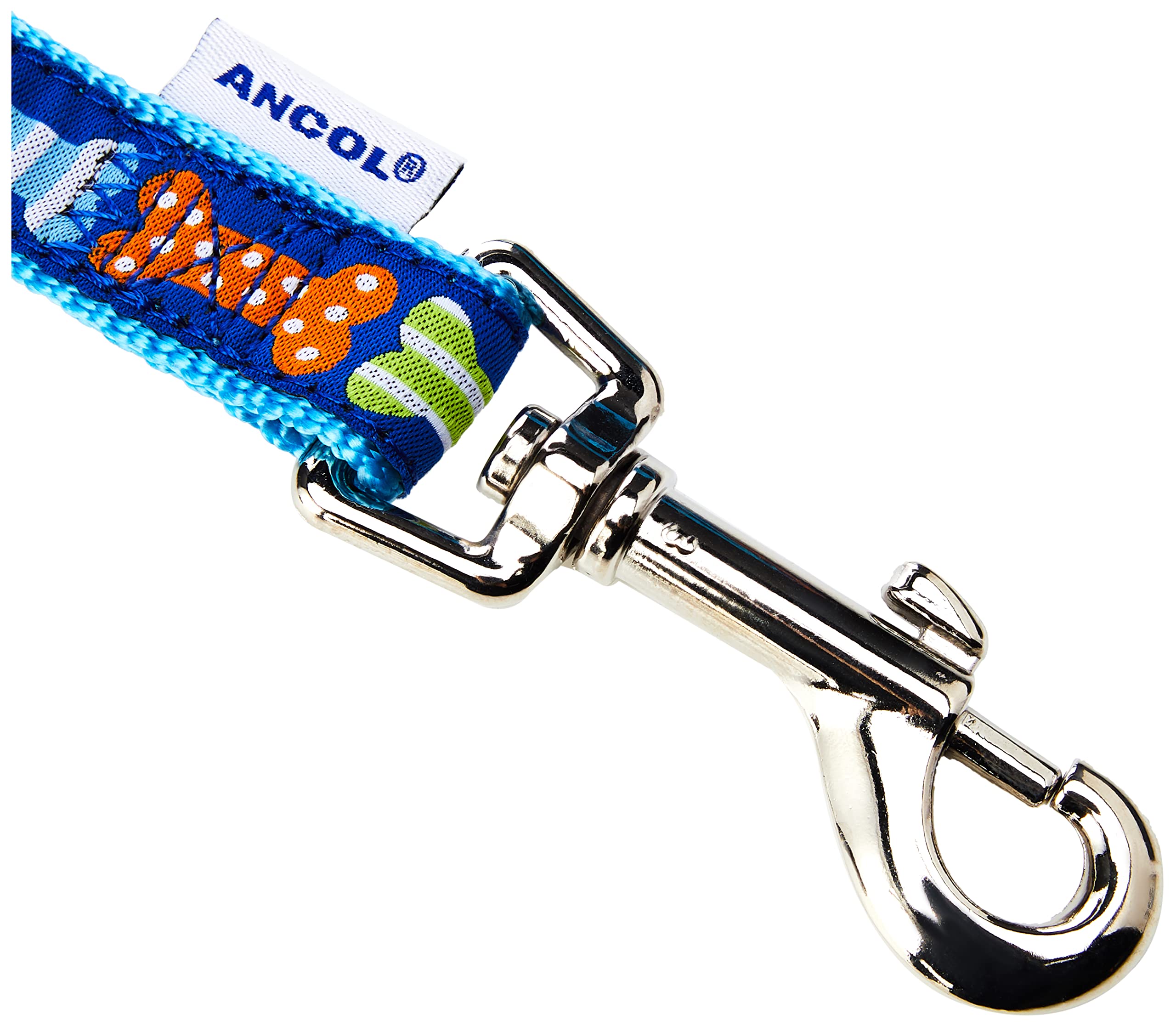 Ancol Blue Paw-n-Bone Dog Lead, 19 mm x 1 m