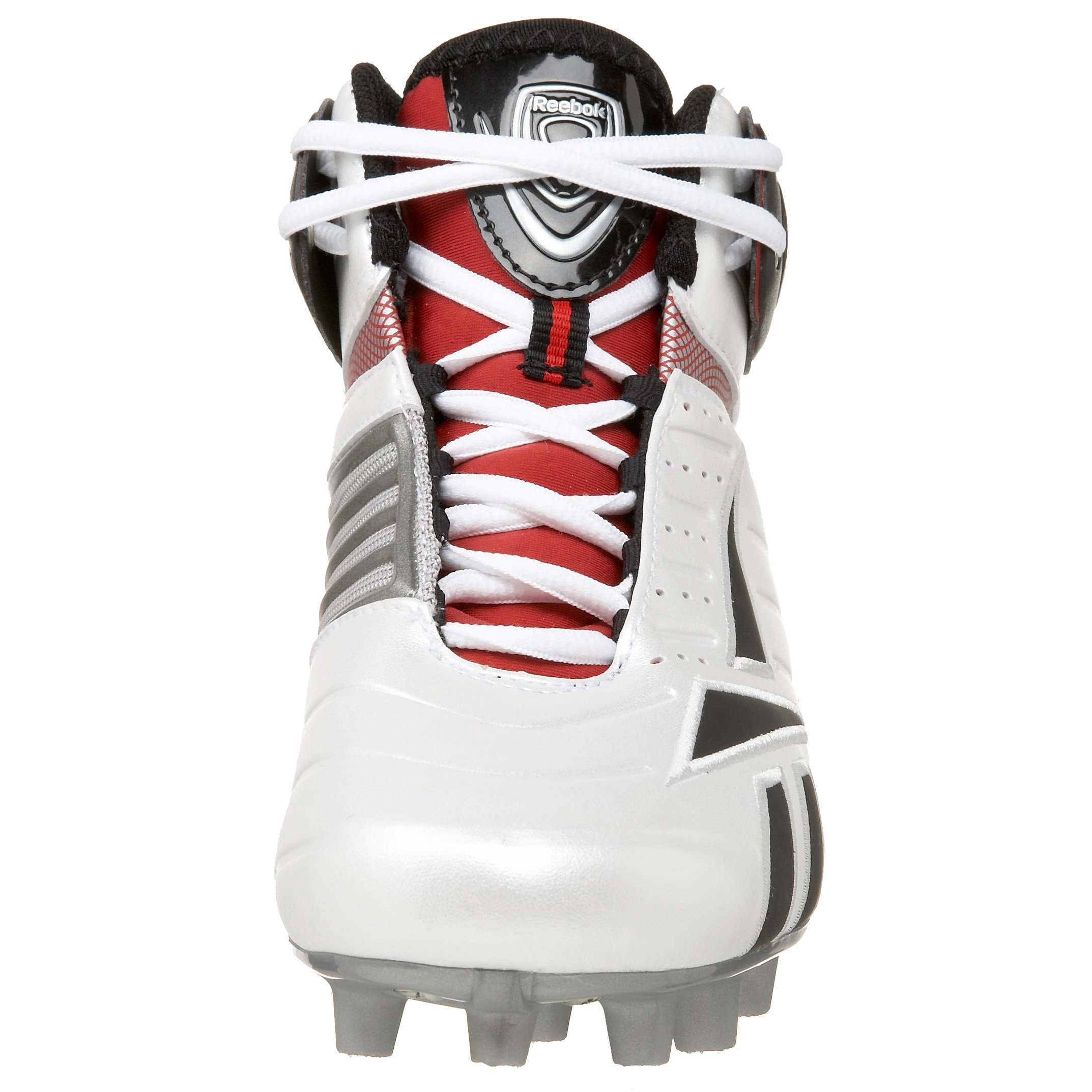 Reebok Men\'s Bulldodge Mid M2 III KFS Lacrosse Cleats in White/Black/Red Size 14 Reebok Mens Bulldodge Mid M2 Iii Kfs Lacrosse Shoe  main image 2