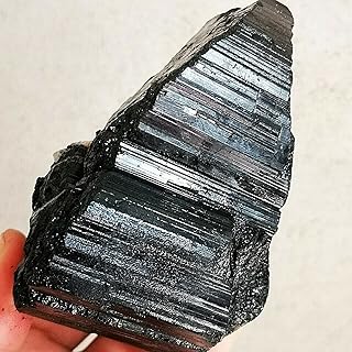 Specimen Mineral Natural Black Tourmaline Crystal Rough Stone Rock Mineral Specimen Healing Stone Home Decoration Healing Stone (Size : 500-600g)