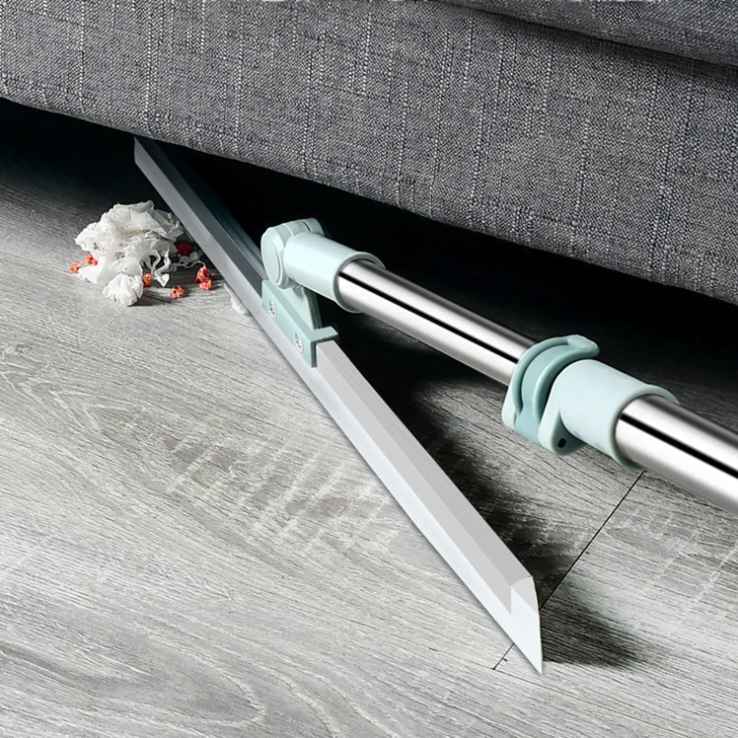 Cardex Floor Wiper with Silicone Blade Magic Broom Water Wiper Mop Squeegee for Bathroom, Tiles, Marble, Glass & Balcony 50 cm | 180° Swivel Head Adjustable Long Handle Multipurpose Cleaning Wiper Mop 1