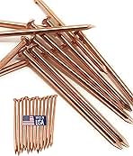 Dubbs Hardware 12-Pack Pure Copper 4-Inch Nail Spikes - Heavy-Duty Tree Stump Root Killer - Eco-Friendly & Chemical-Free Tree Removal - USA-Made Durable Spikes for Landscaping & Gardening