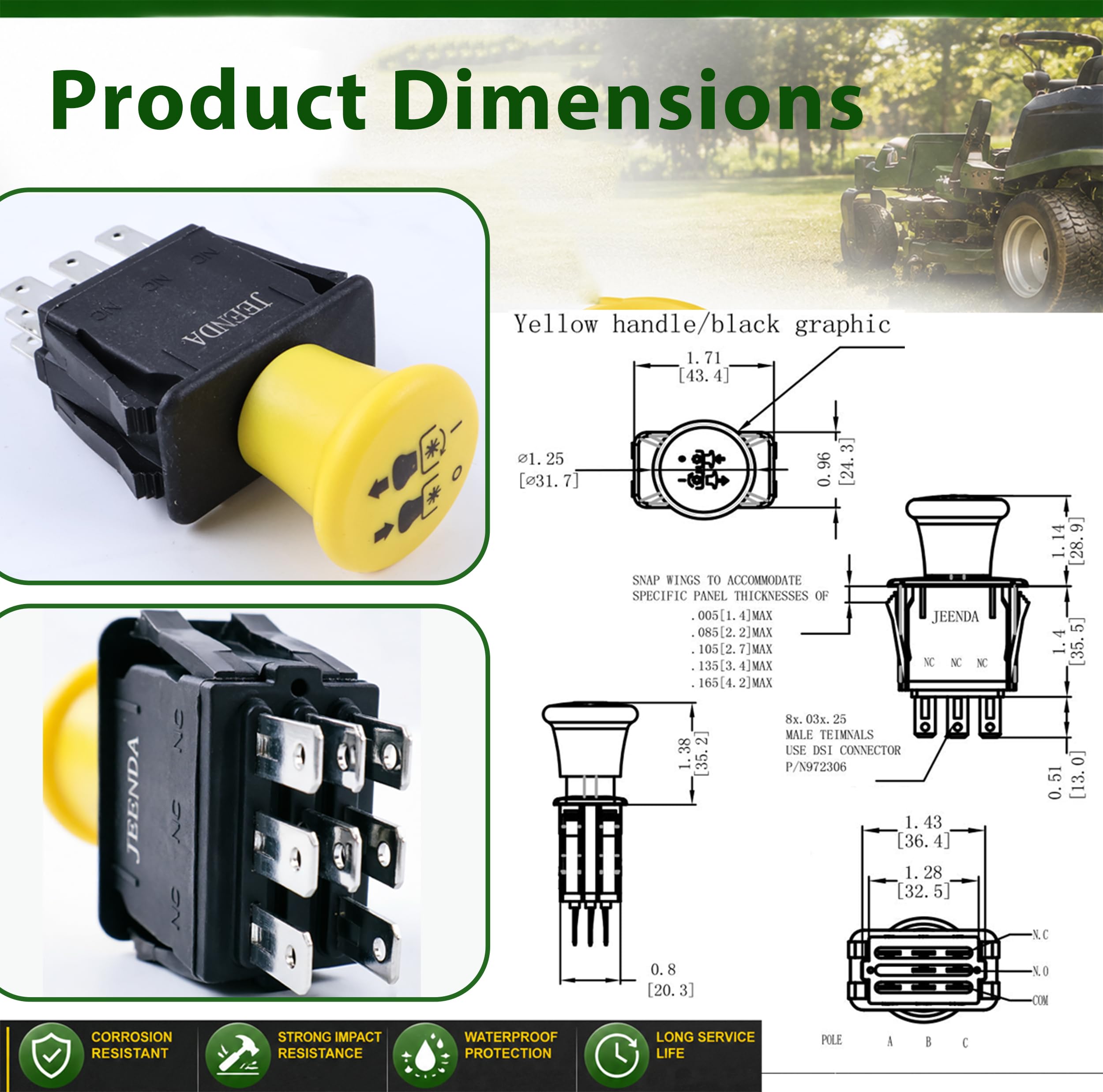 ビカクシダ P.moja woot no number Amazon.com: Jeenda PTO Clutch Switch 8 Terminals Compatible with