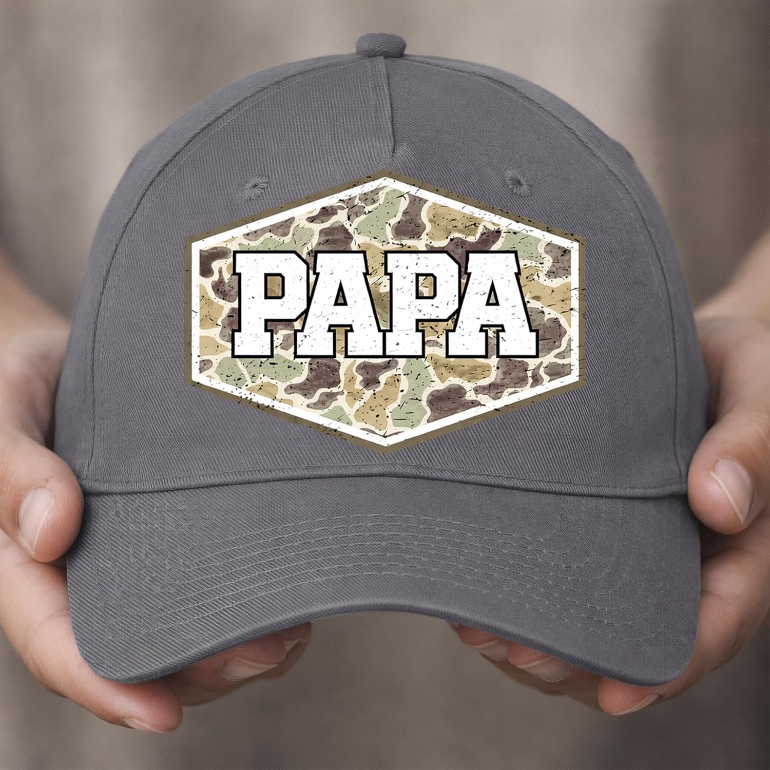 Personalized Printed Baseball Cap for Dad and Papa, Custom Name Printed Hat, Adjustable Classic Dad Cap, Casual Family - Image 4