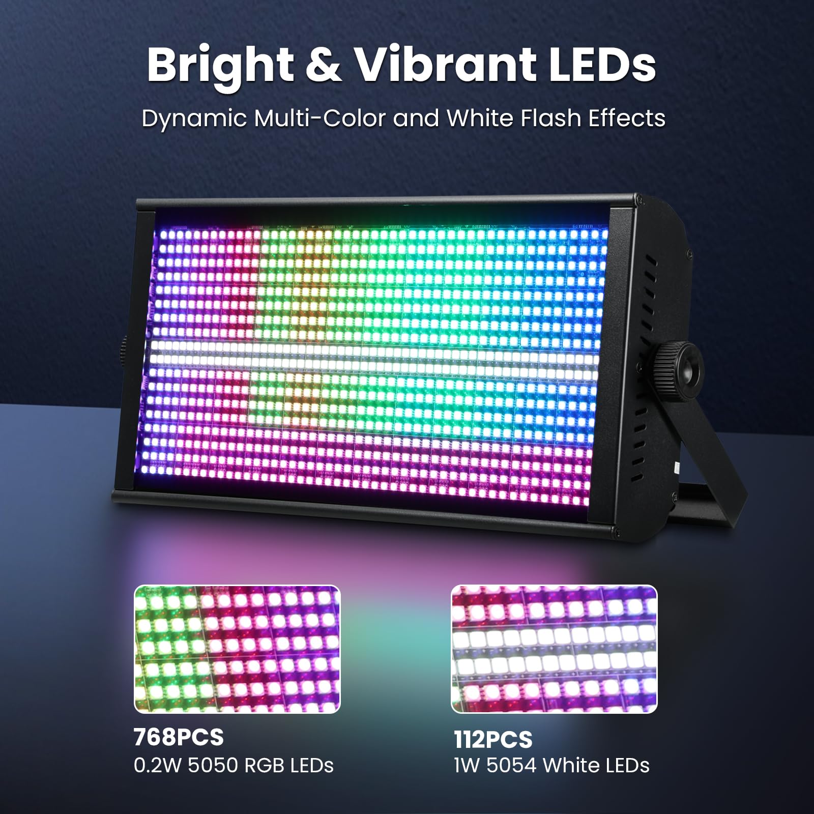 Betopper LF4808 - Luci stroboscopiche a matrice da 260 W, luci stroboscopiche e lampeggianti, mappatura dei pixel e controllo zonale, luci per palcoscenico, luci DMX Dj per feste, matrimoni, club, bar