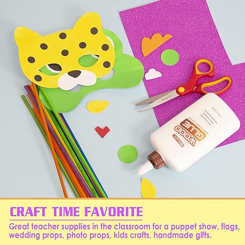 Miniatura 2 de BAZIC - Varillas de madera de 316 x 12 pulgadas, barra de madera dura de colores redondos, madera sin terminar para manualidades, paletas, soporte