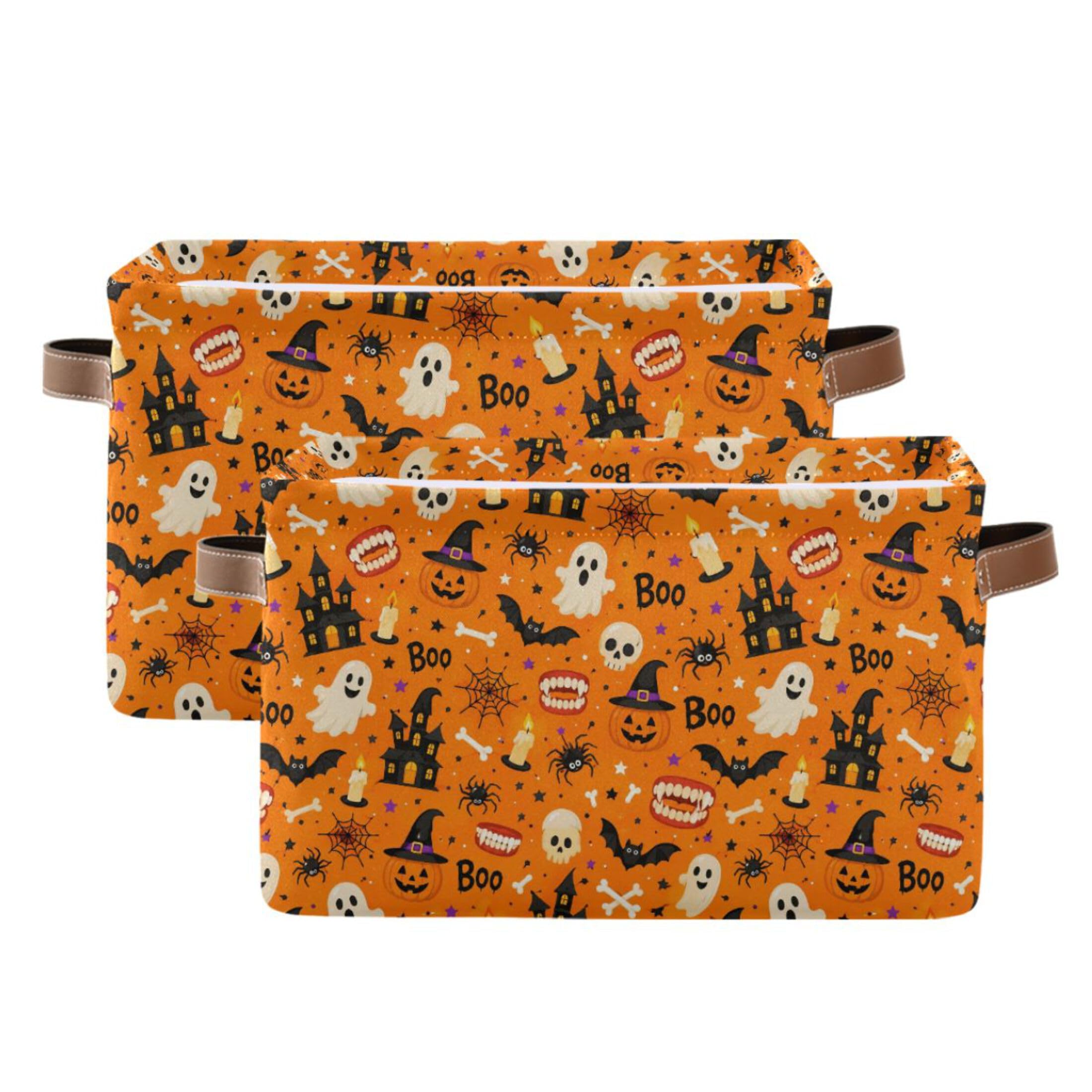 Fuauuyl Storage Basket with Handles, Foldable Canvas Storage Bin