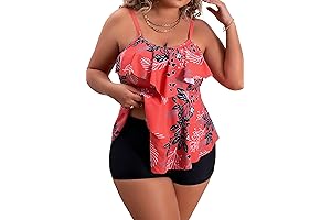 Women's Plus Size Tankini Swimsuits with Tummy Control