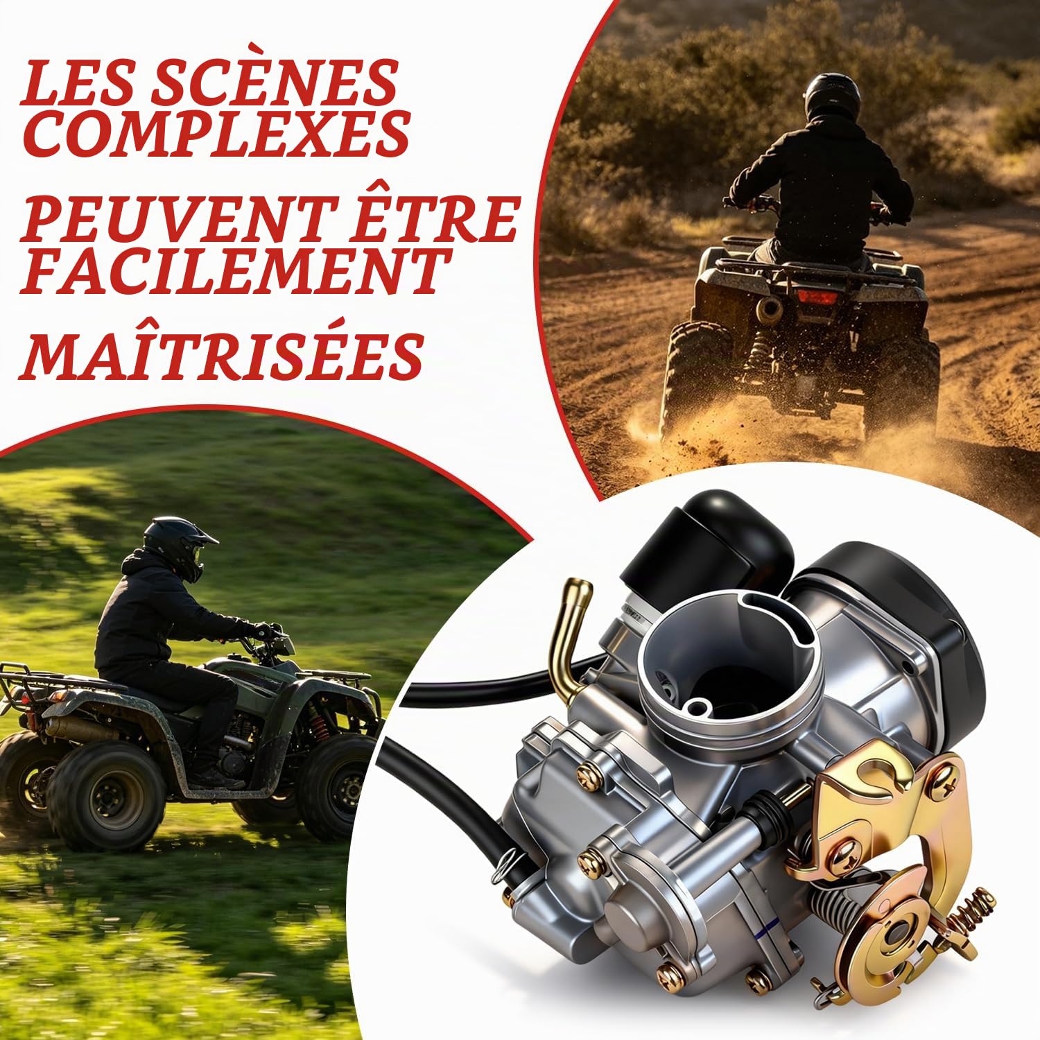 Carburateur Moto GY6 150 cc-250 cc,Carburateur de Moto 26mm