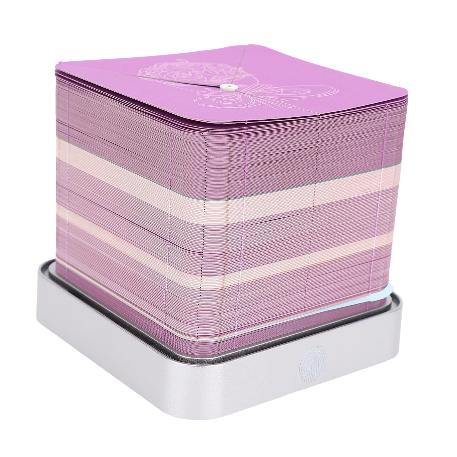 Cocoarm 3D Memo Pad Rose Bouquet Hand Tear 2026 Calendar Desktop (PURPLE)